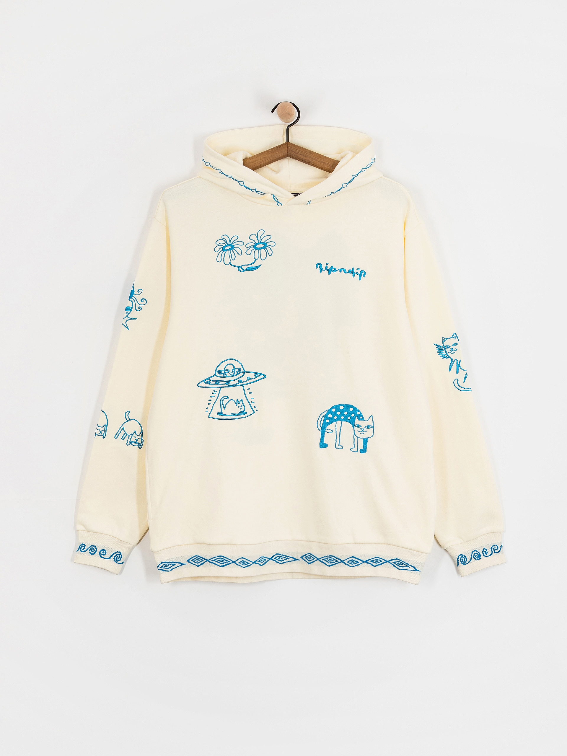 Суитшърт с качулка RipNDip Blonded HD (off white)