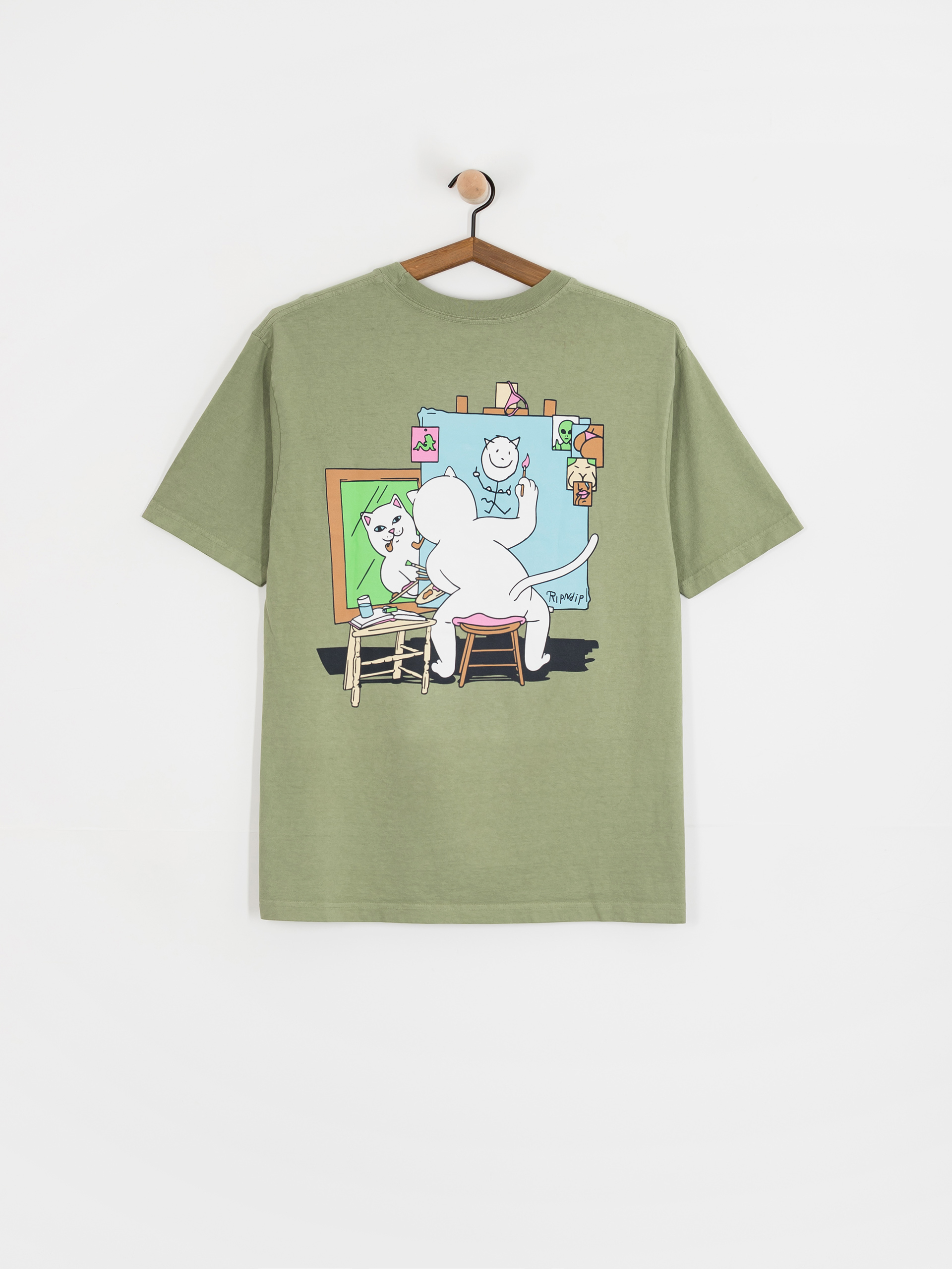 Тениска RipNDip Nerman Rockwell (dusty olive)