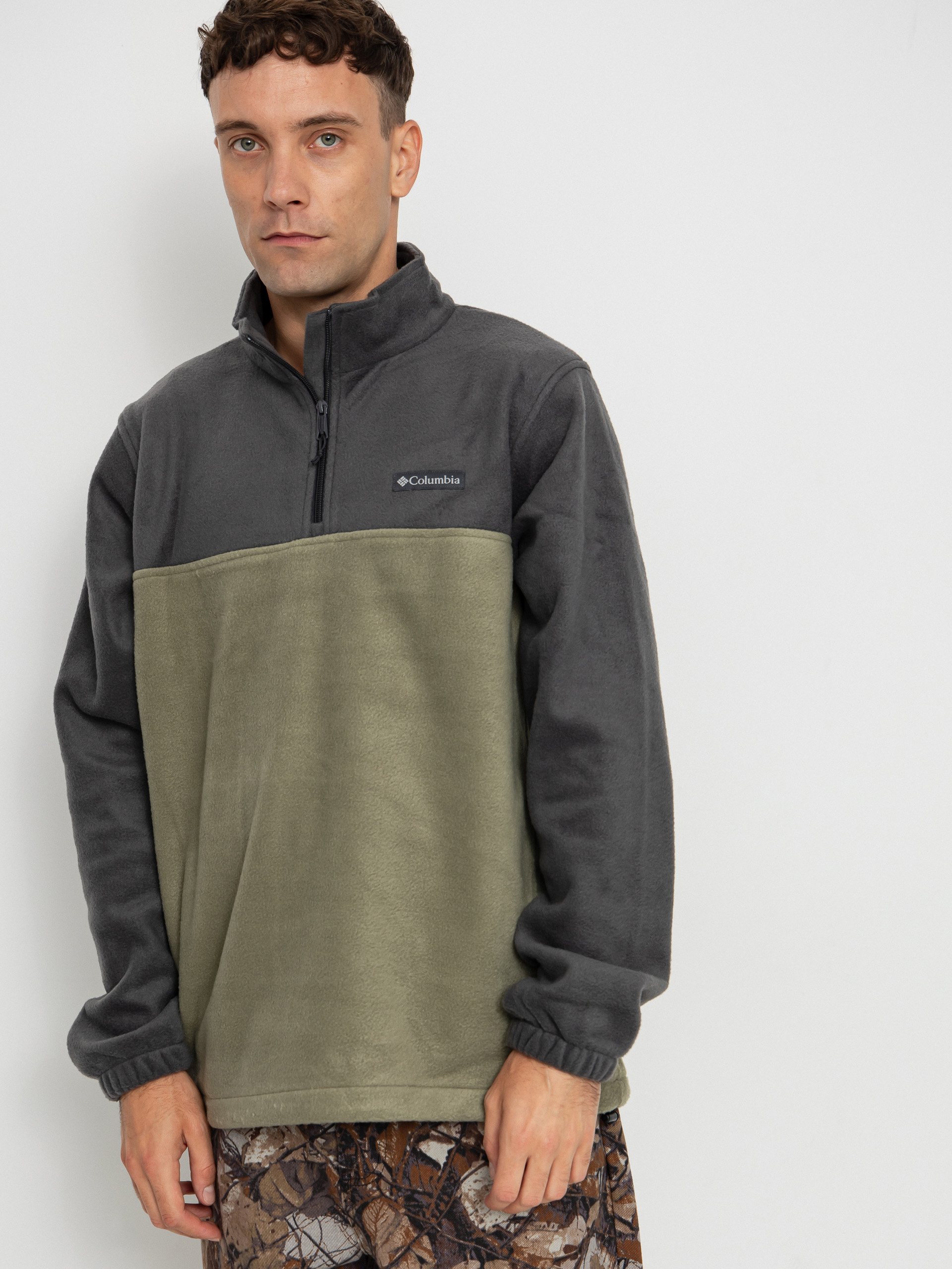Поларени суитшърт Columbia Steens Mountain Half Zip (shark/stone green)