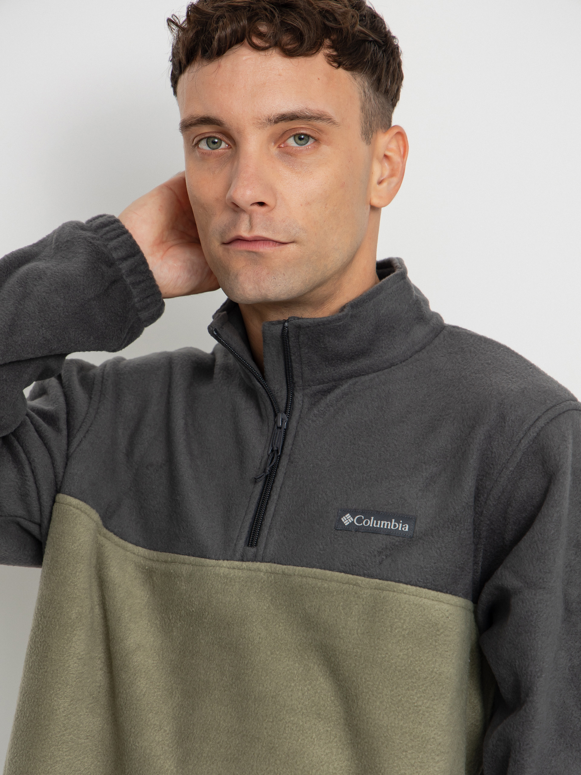 Мъжки Поларени суитшърт Columbia Steens Mountain Half Zip (shark/stone green)