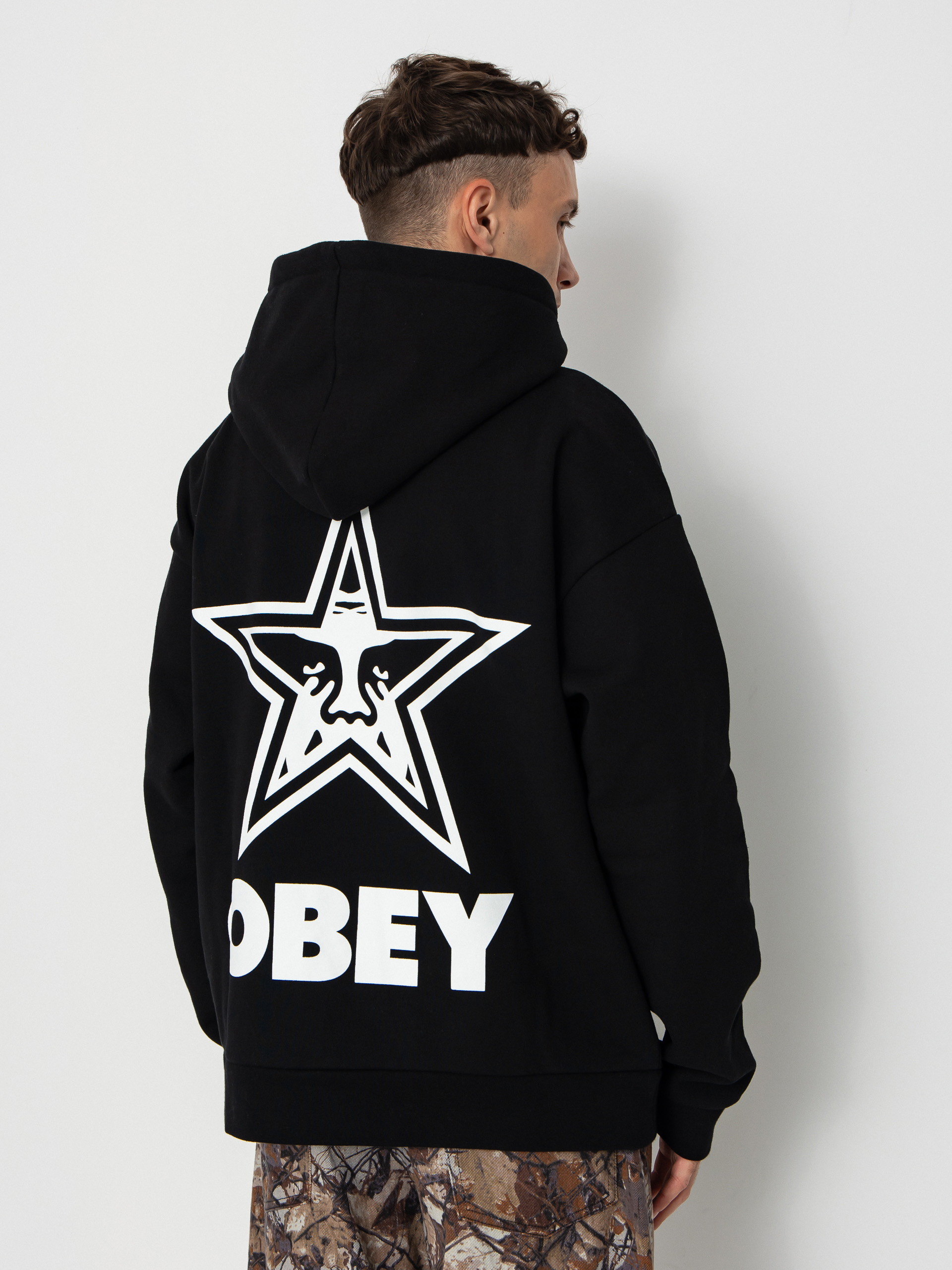 Суитшърт с качулка OBEY Bold Star Extra Heavy HD
