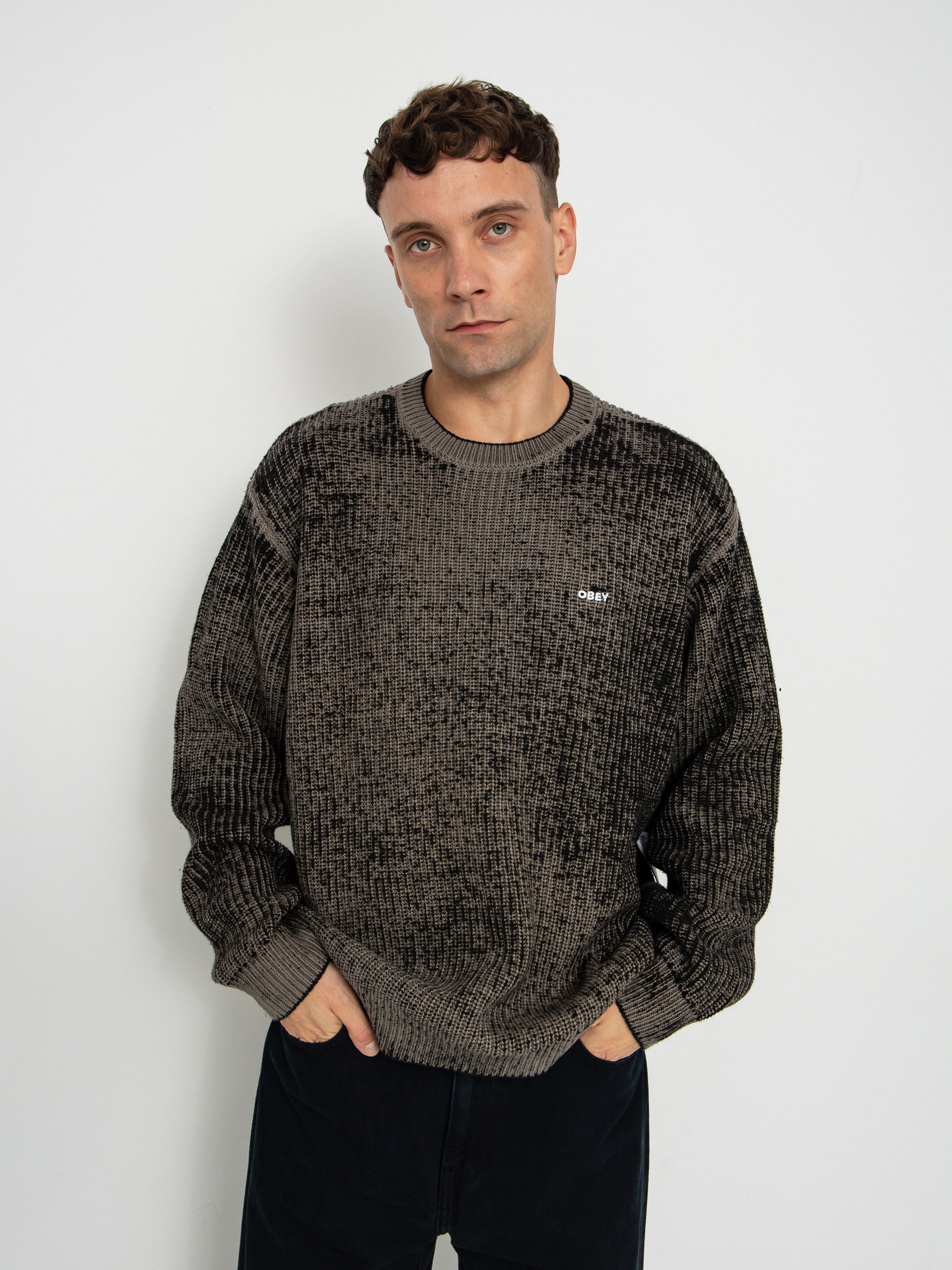 Пуловер OBEY Obey Spray Effect Sweater