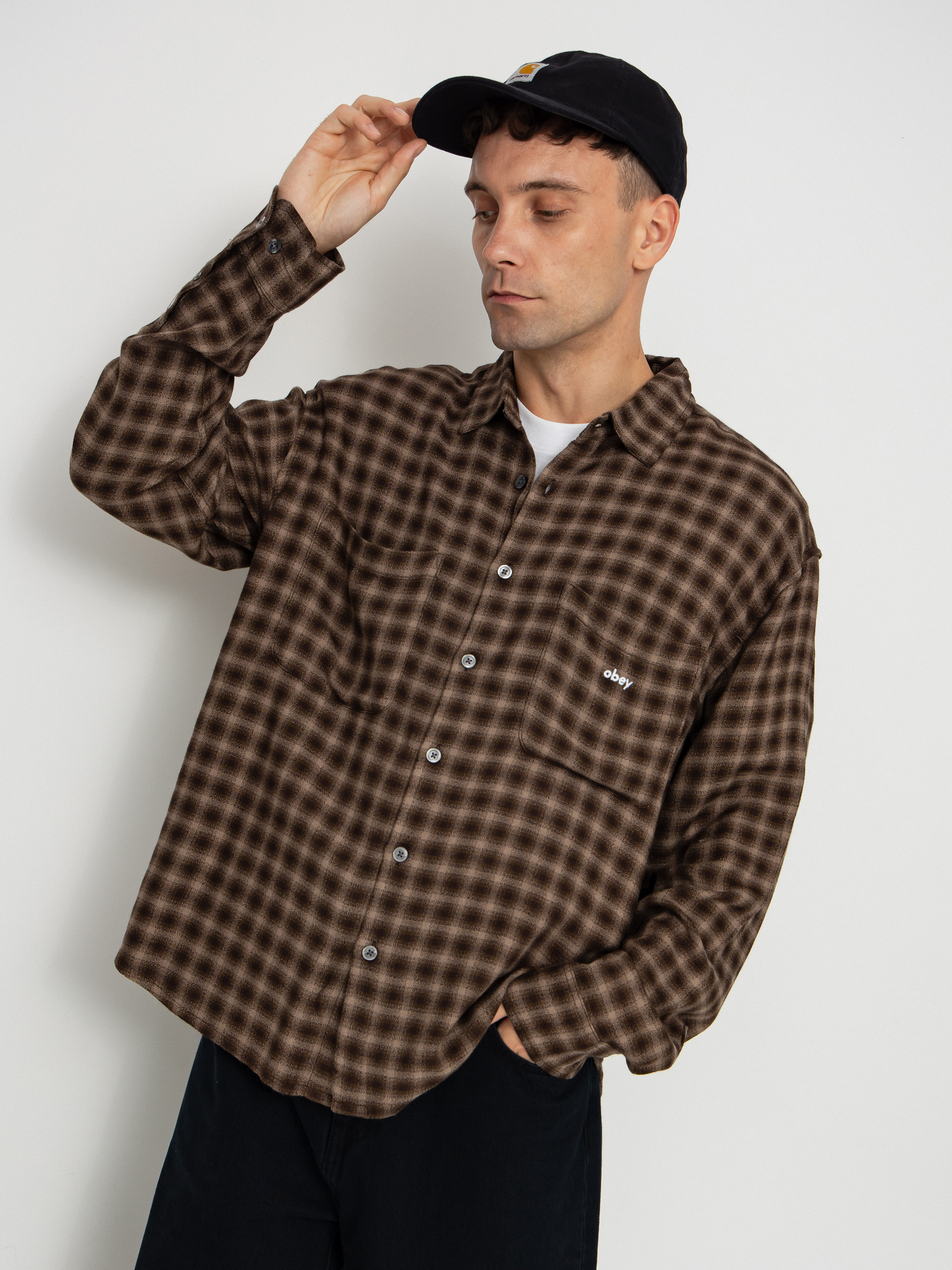 Риза OBEY Clarence Woven (black multi)