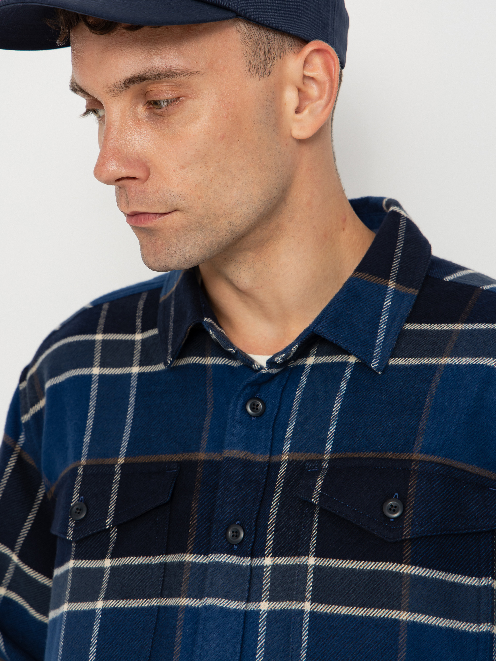 Риза Patagonia Fjord Flannel (cycles sunken blue)