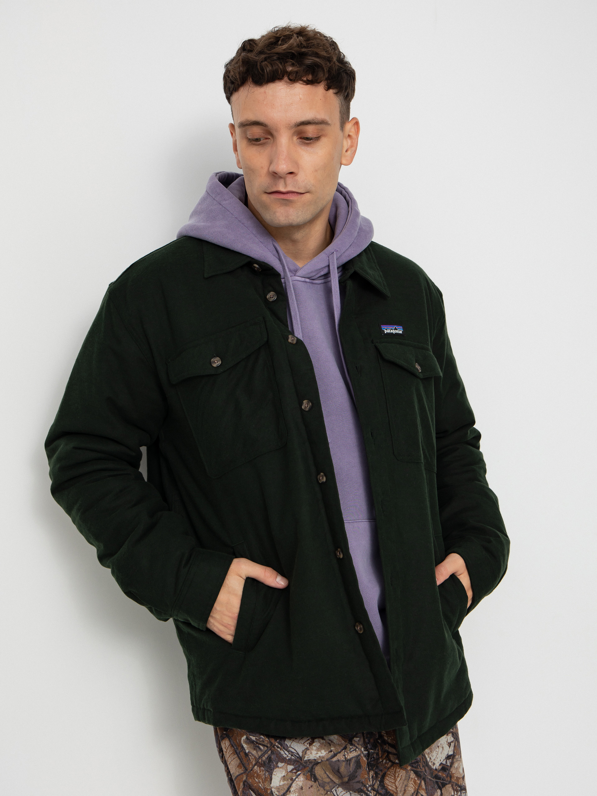 Риза Patagonia LW Insulated Fjord Flannel (old growth green)