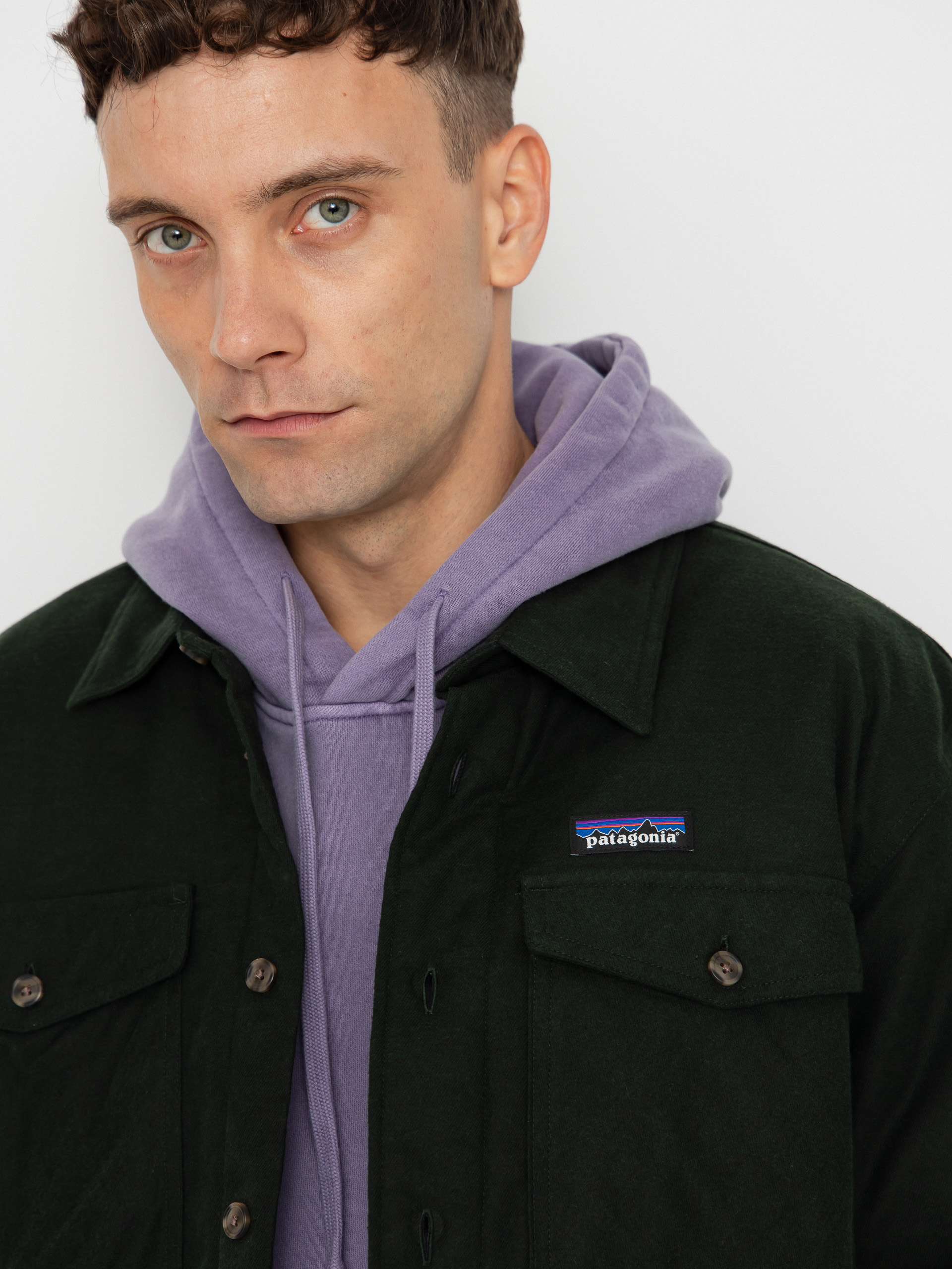 Риза Patagonia LW Insulated Fjord Flannel (old growth green)