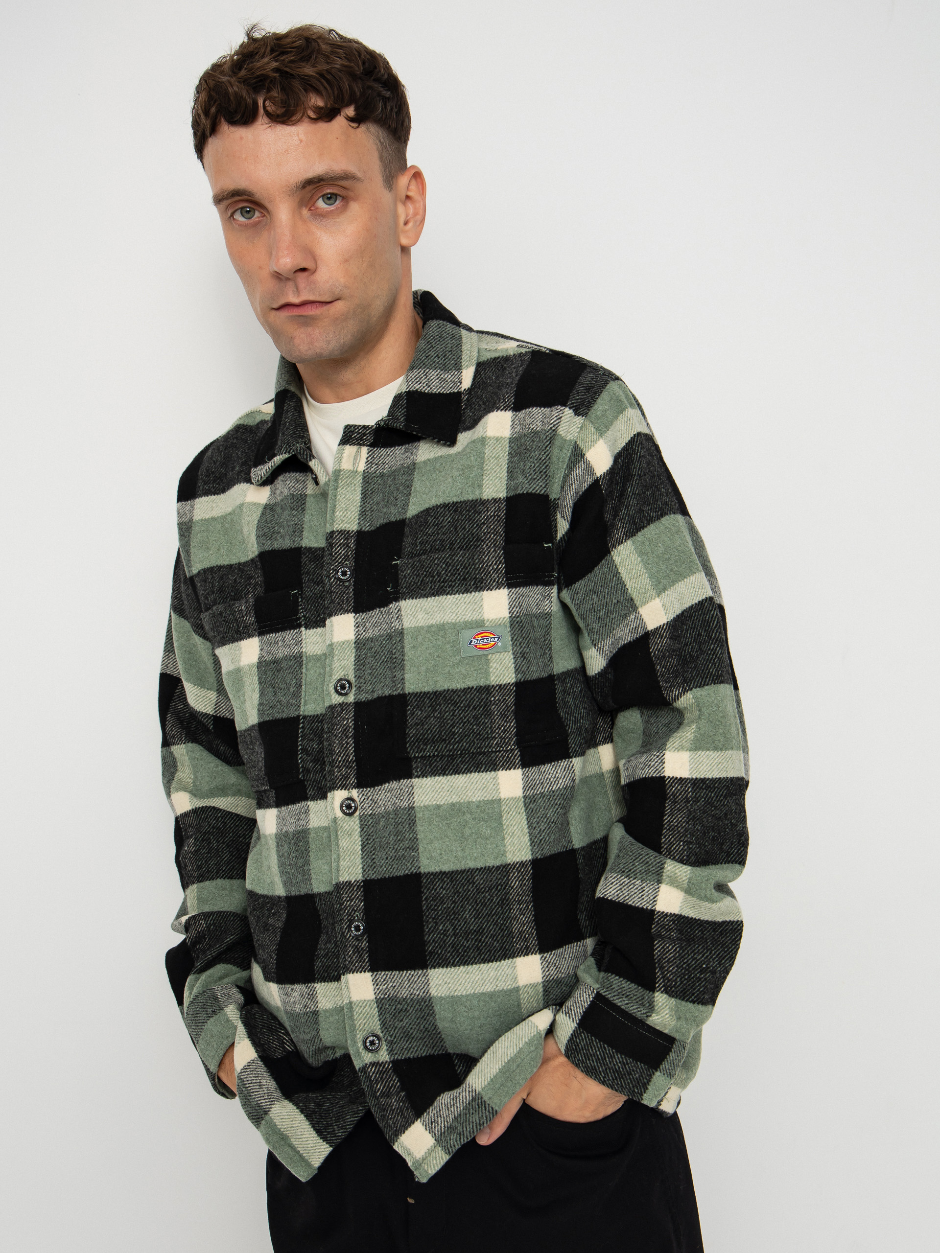 u0420u0438u0437u0430 Dickies Plaid Coaling (sea spray)