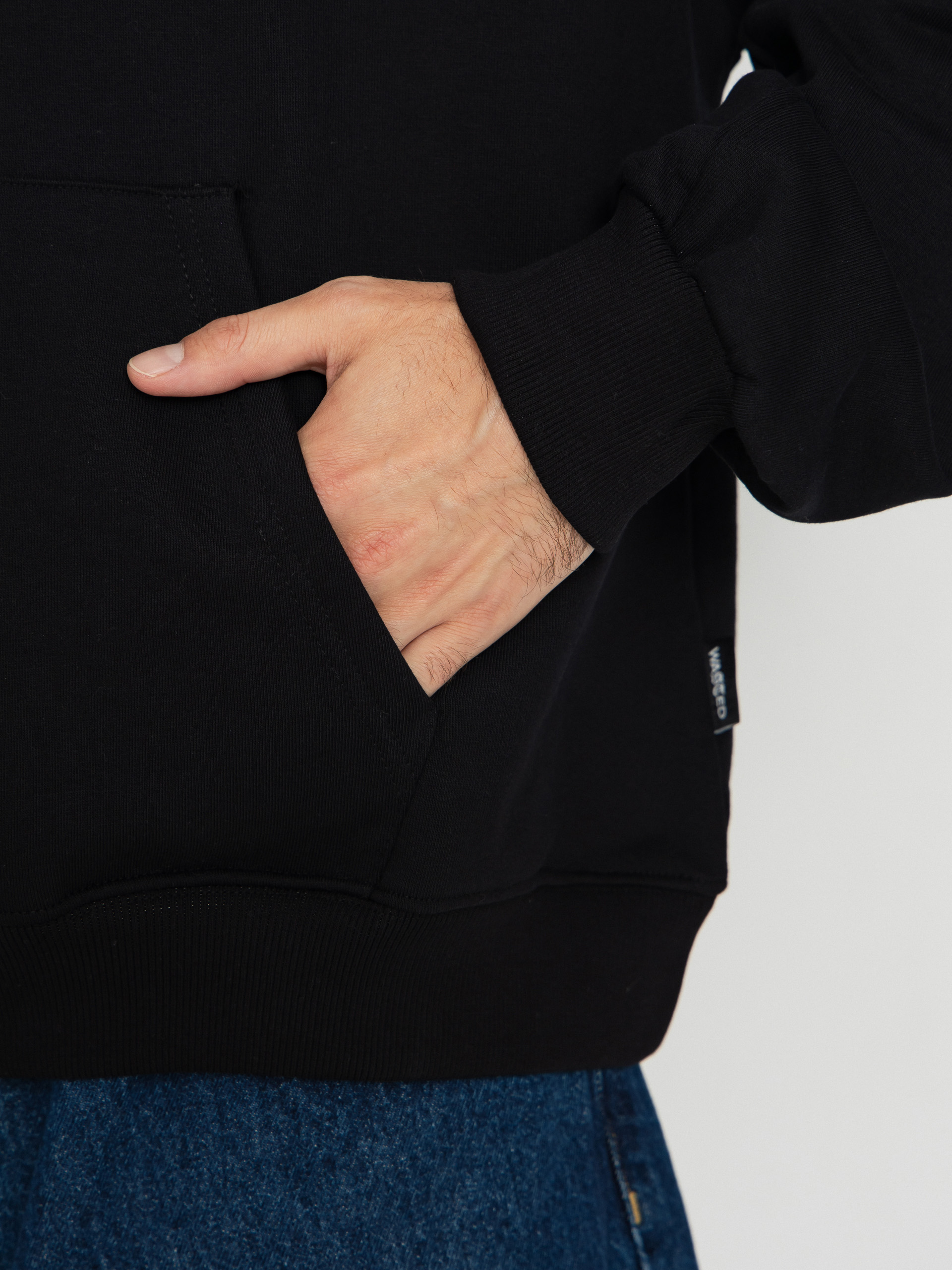 Суитшърт с качулка Wasted Paris Switchblade Boxy HD (black)