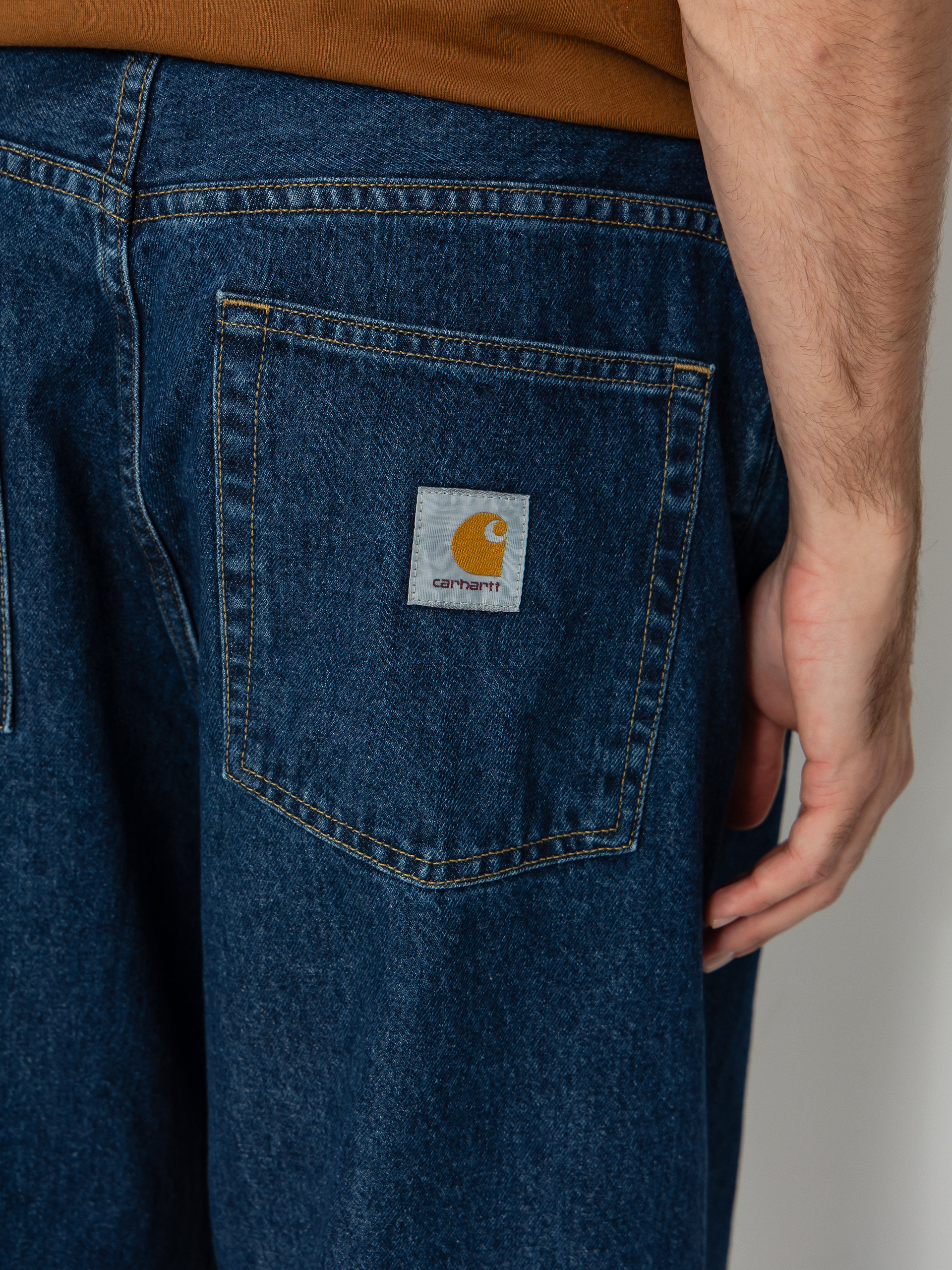 Панталони Carhartt WIP Brandon (blue/stone washed)
