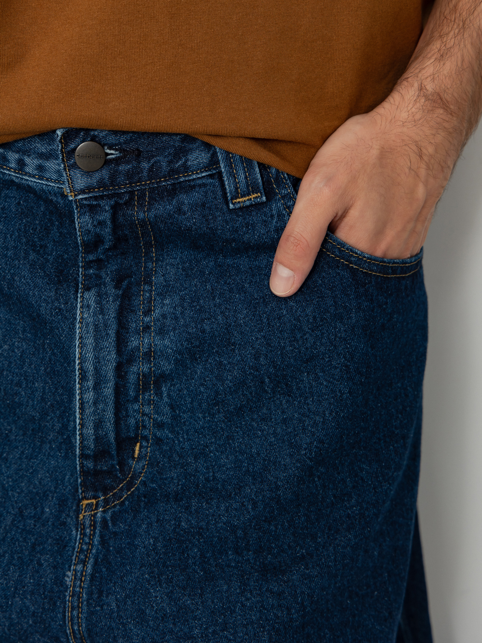 Панталони Carhartt WIP Brandon (blue/stone washed)