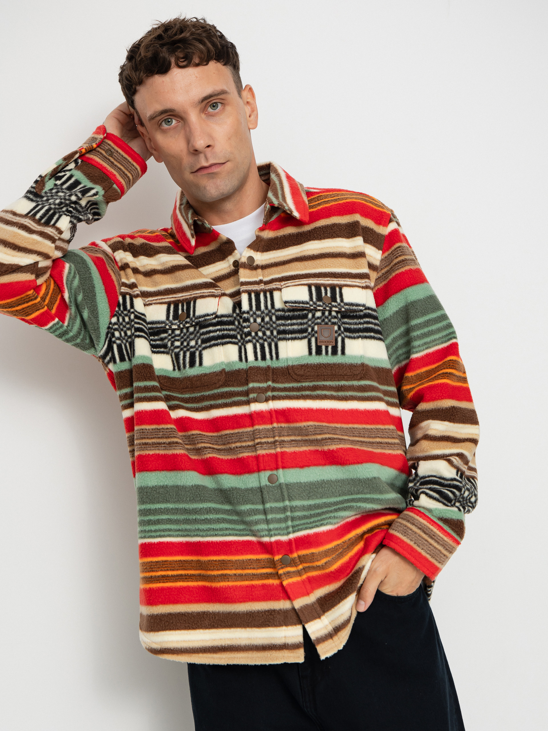 Риза Brixton Bowery Arctic Stretch Flee