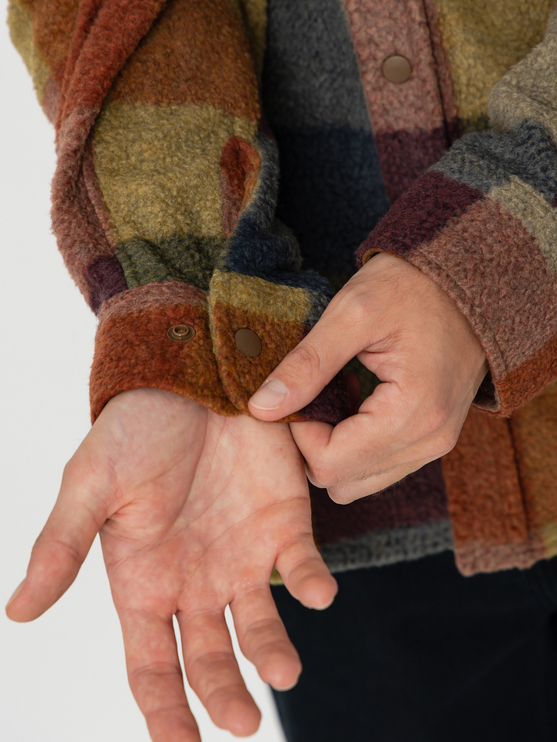 Риза Brixton Bowery Arctic Stretch Flee (rust/cooper plaid)