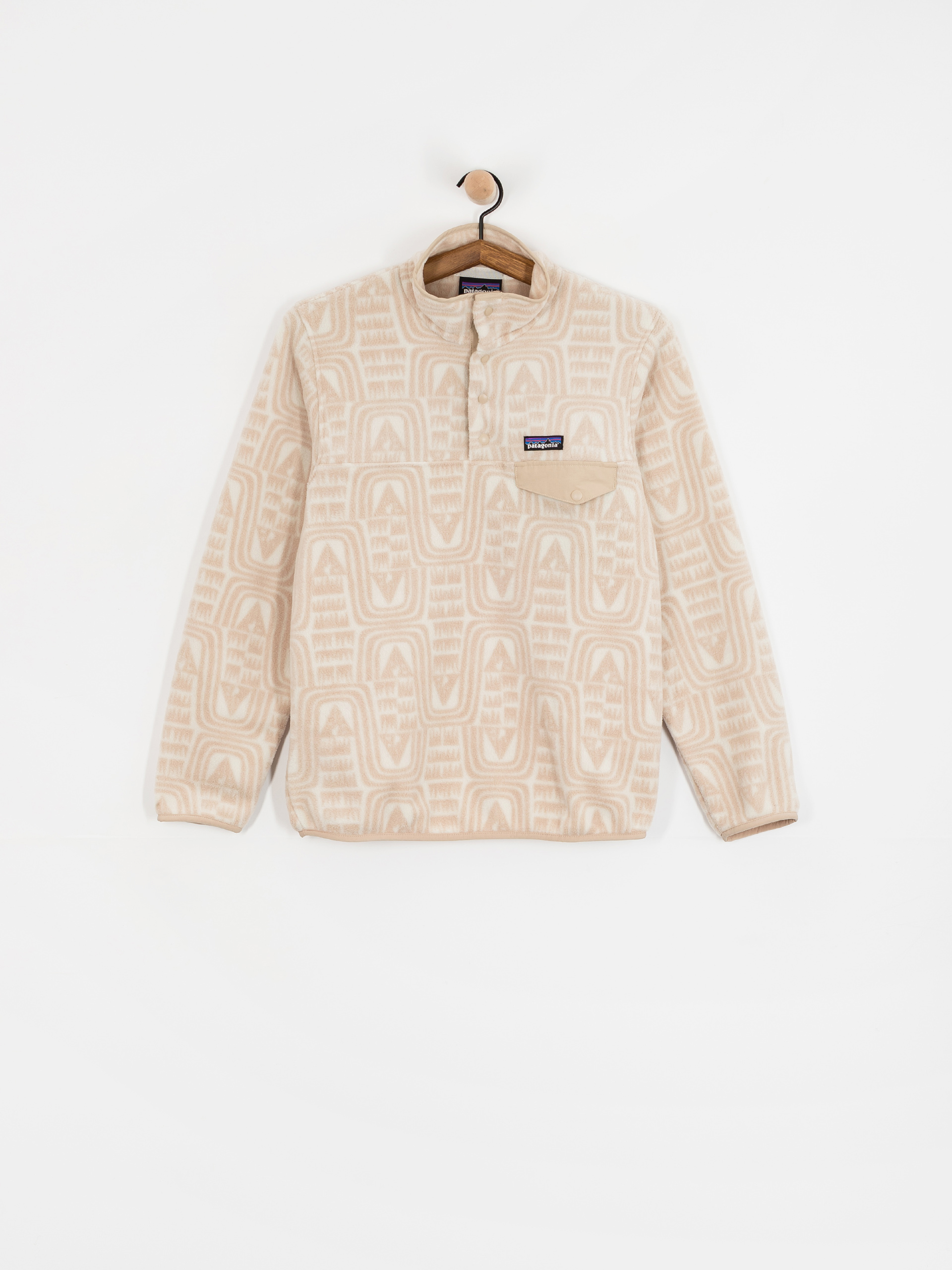 Дамски Поларени суитшърт Patagonia LW Synch Snap T (flow dyno white)