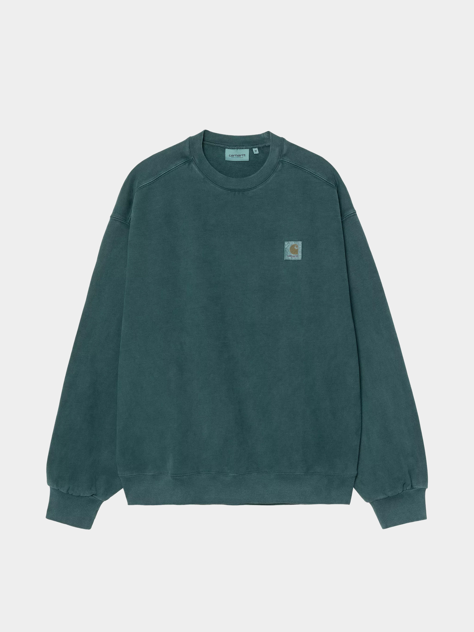 Суитшърт Carhartt WIP Vista (deep lagoon/garment dyed)