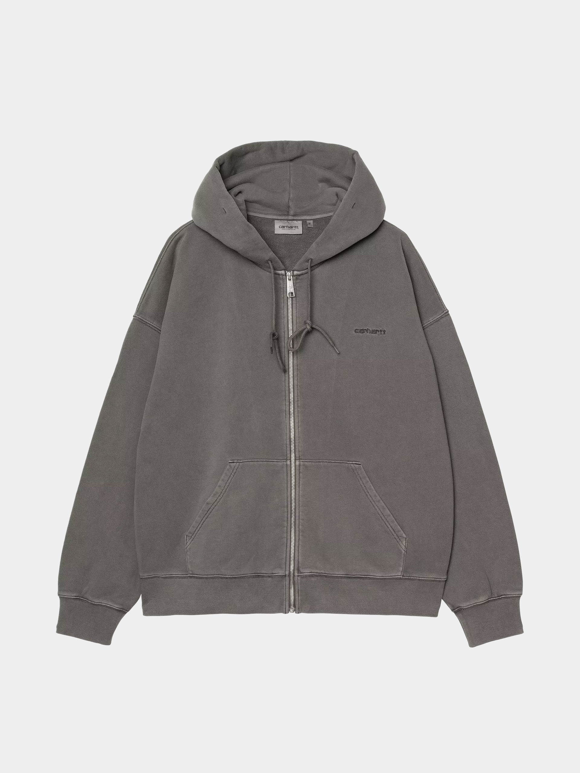 Суитшърт с качулка Carhartt WIP Benton ZHD (graphite/garment dyed)