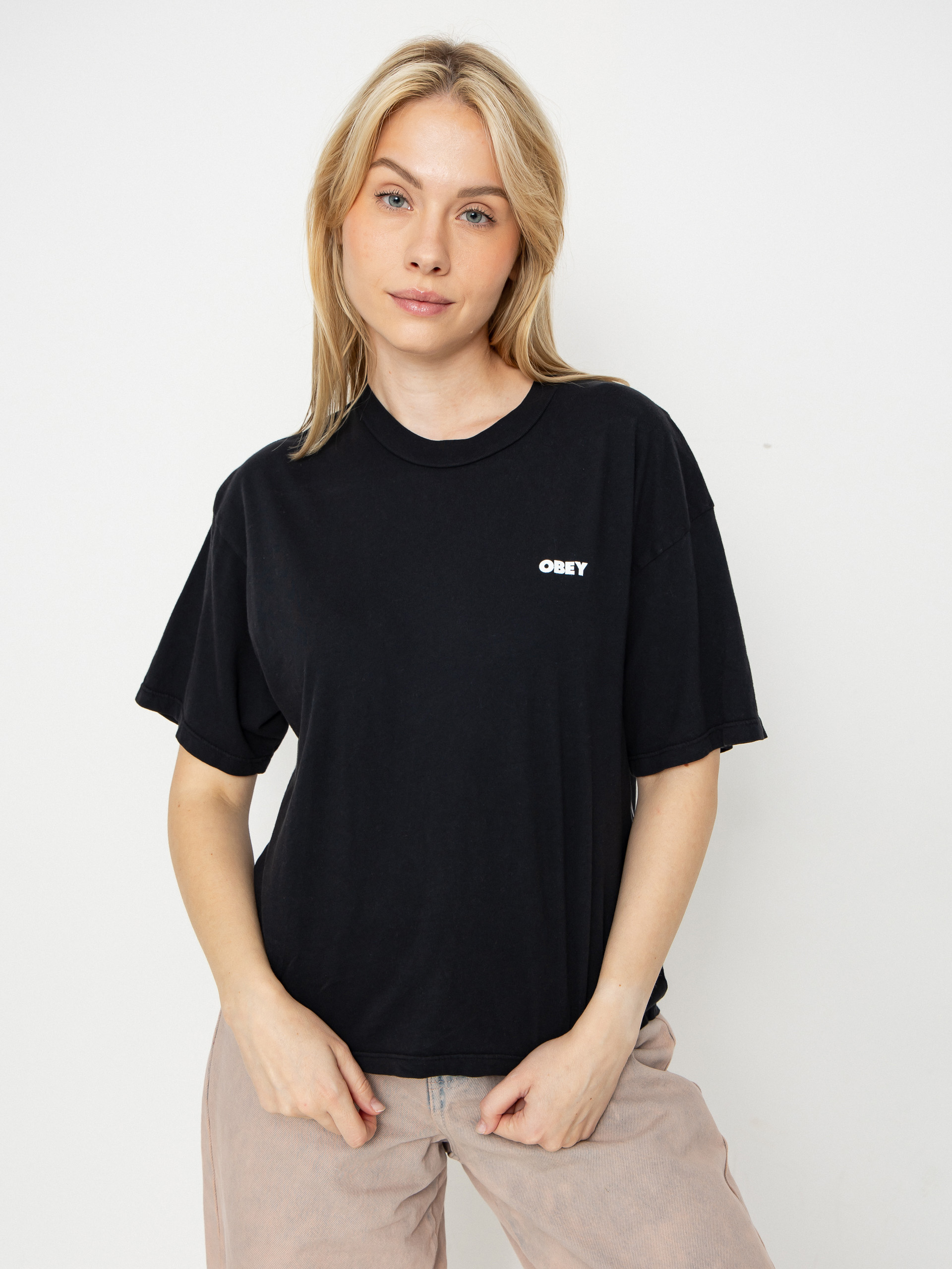 Тениска OBEY Obey Art Studio Flowers Wmn (digital black)