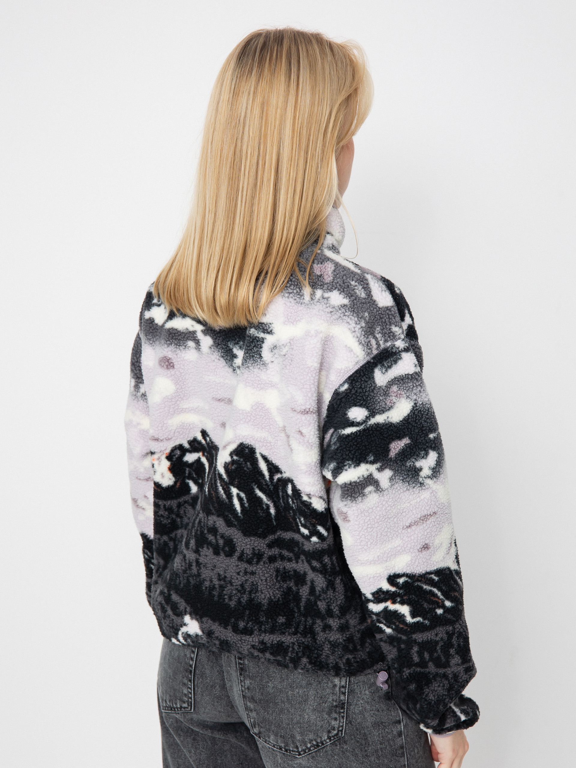 Дамски Поларени суитшърт Columbia Helvetia II Printed Cropped Half Snap (shale purple sisters/shale purple)