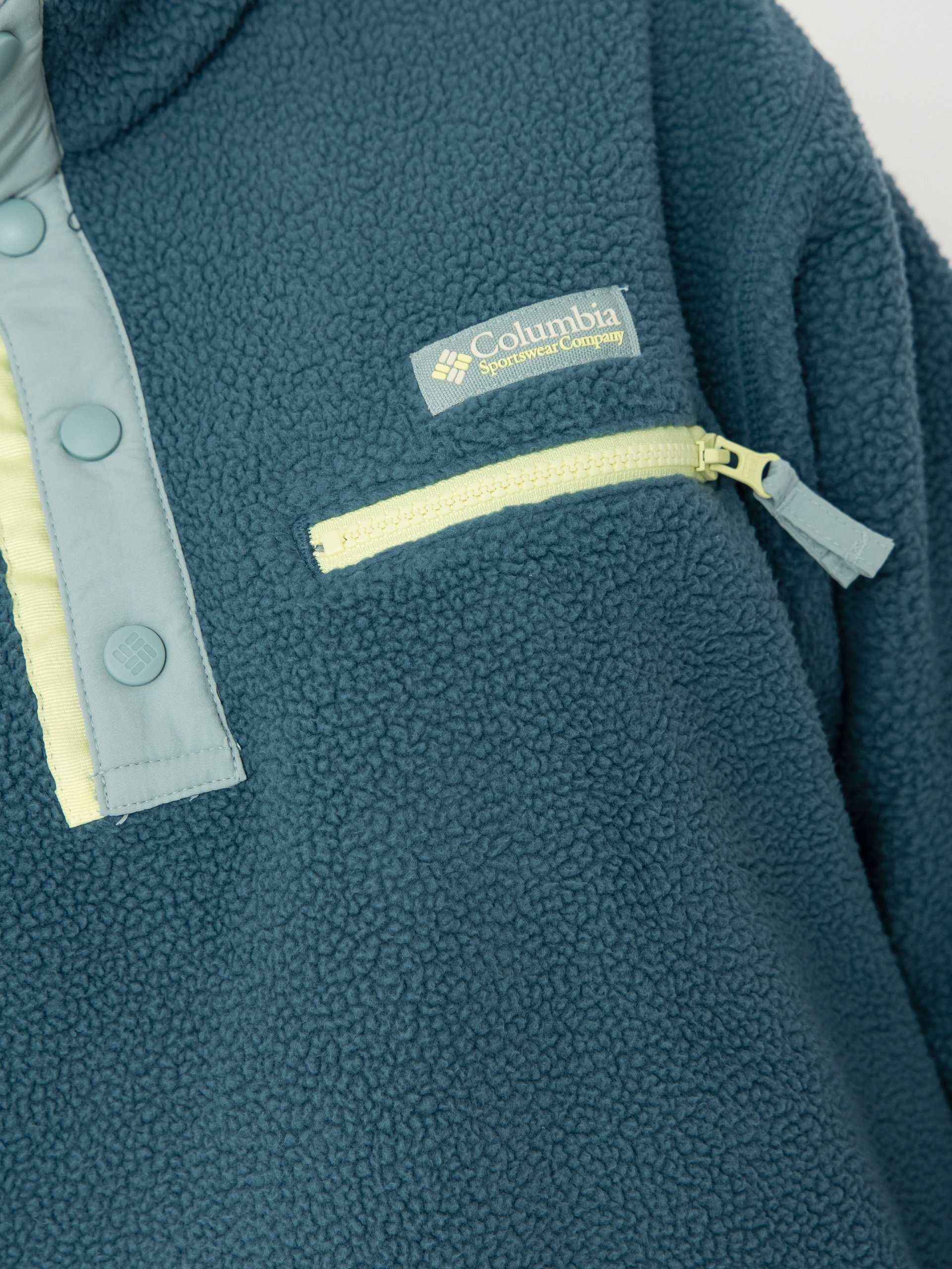 Дамски Поларени суитшърт Columbia Helvetia II Cropped Half Snap (everblue/crushed blue/citron haze)