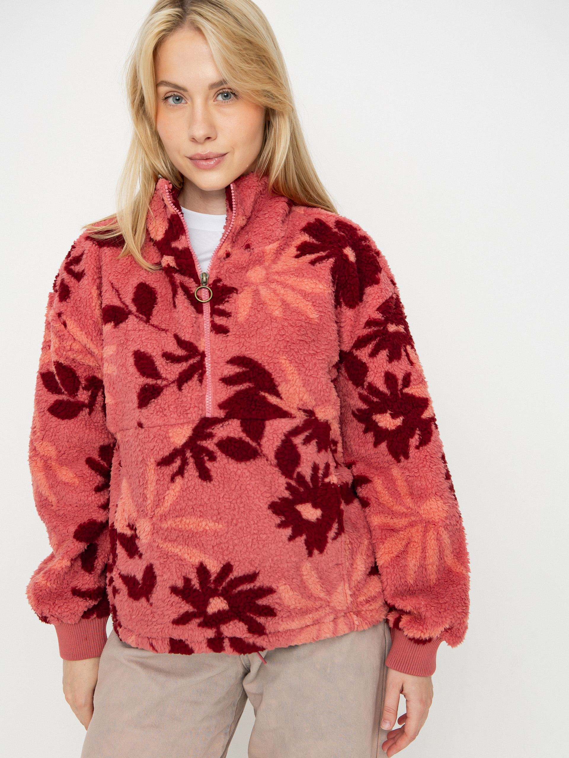 Поларени суитшърт Billabong Time Off Wmn (mauve rose)