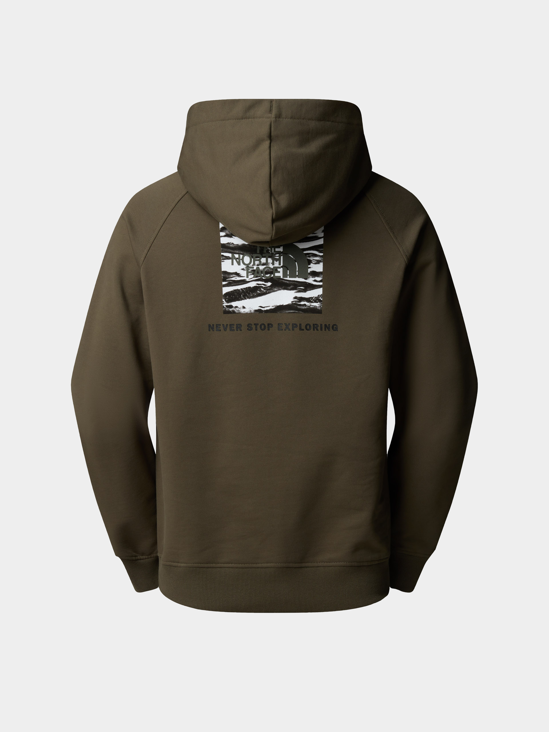 Суитшърт с качулка The North Face Box Nse Edge Of Light Infill Raglan HD (new taupe green/tnf bla)