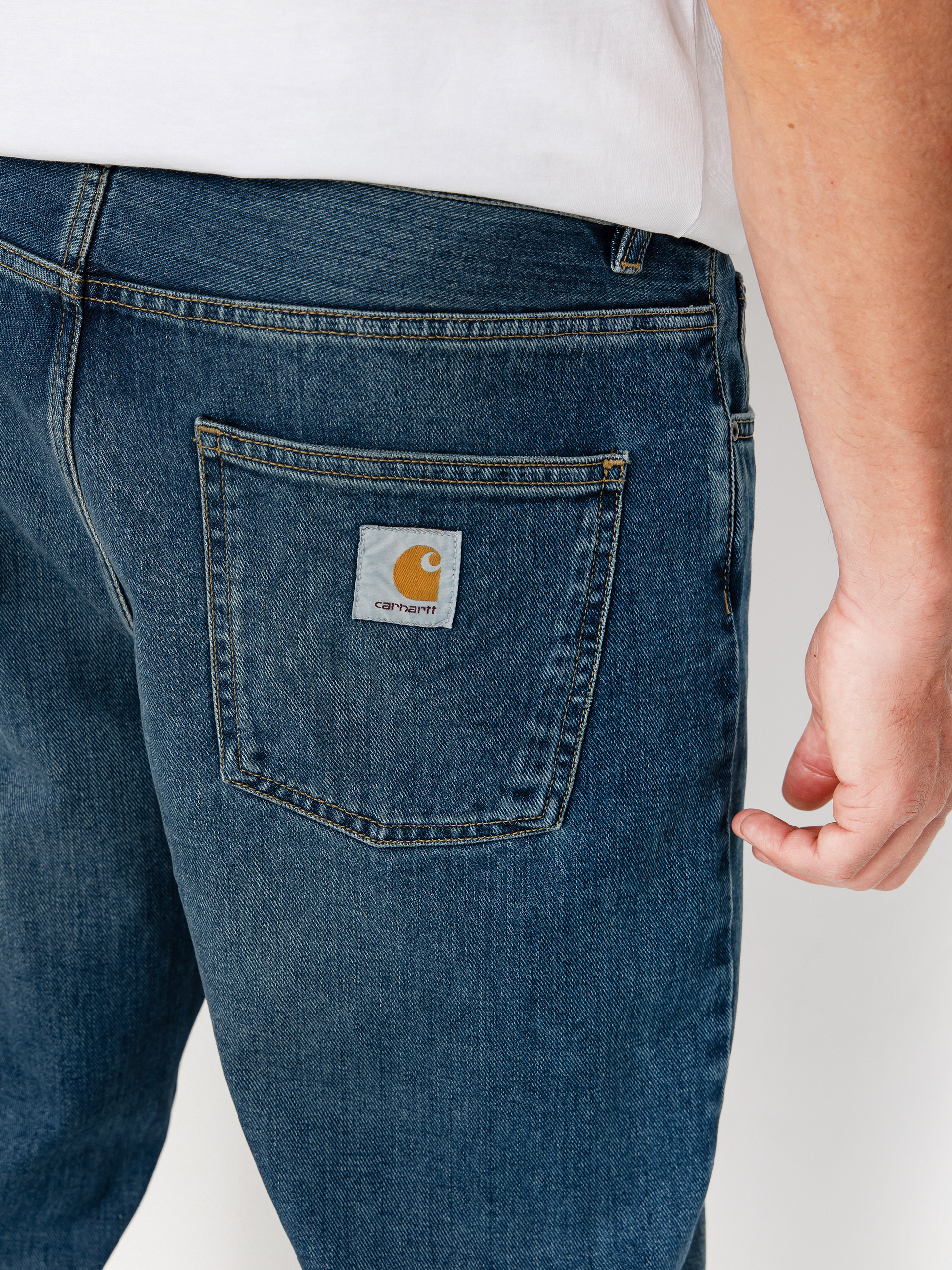 Панталони Carhartt WIP Newel (blue/dark used wash)