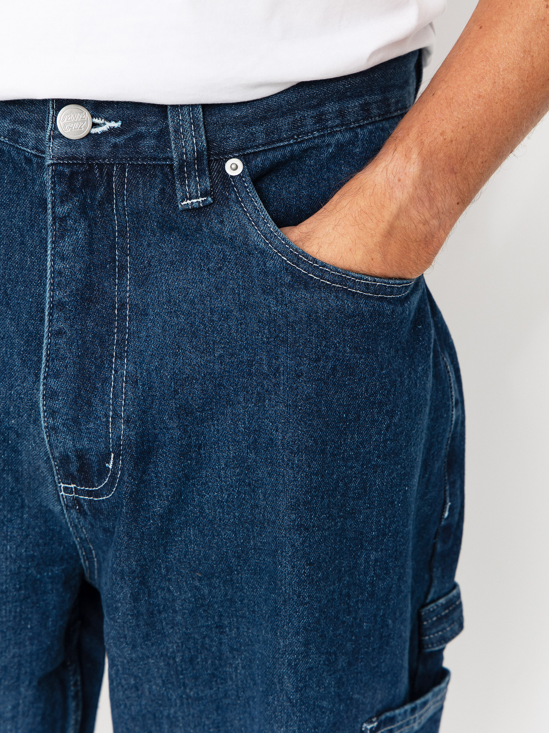 Панталони Santa Cruz Carpenter (dark denim/white)