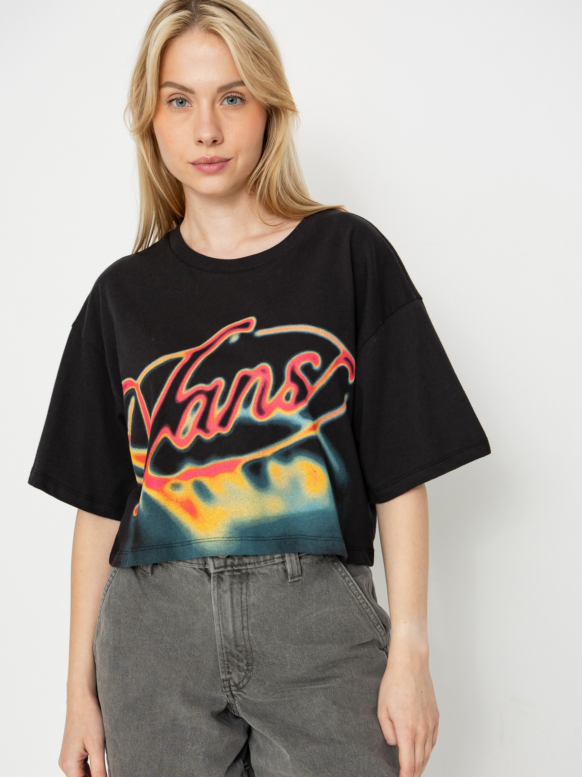 Тениска Vans Afterburn Relaxed Crop Wmn (black)
