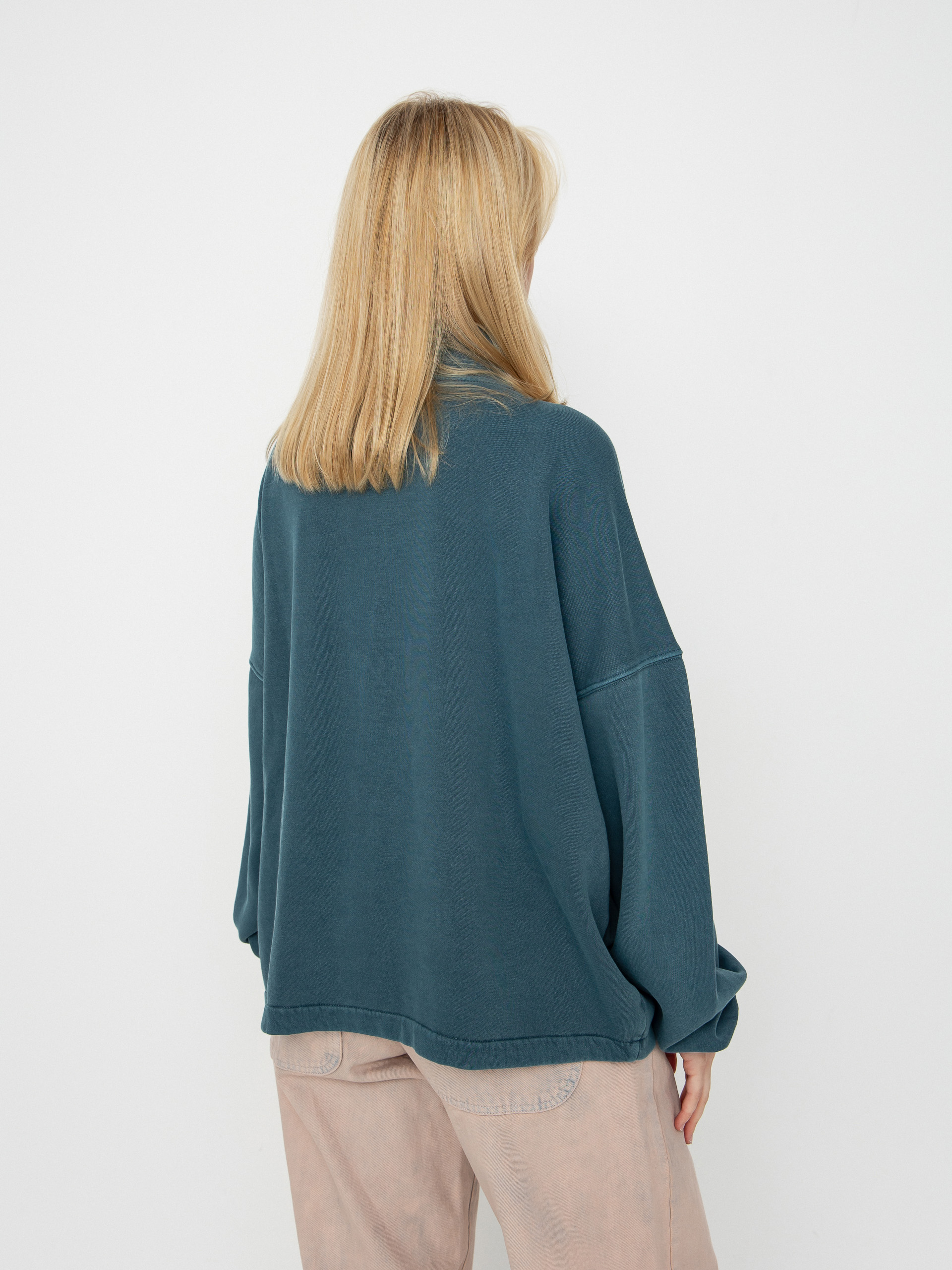 Суитшърт Volcom Stone Soft Quarter Zip Wmn (emerald green)