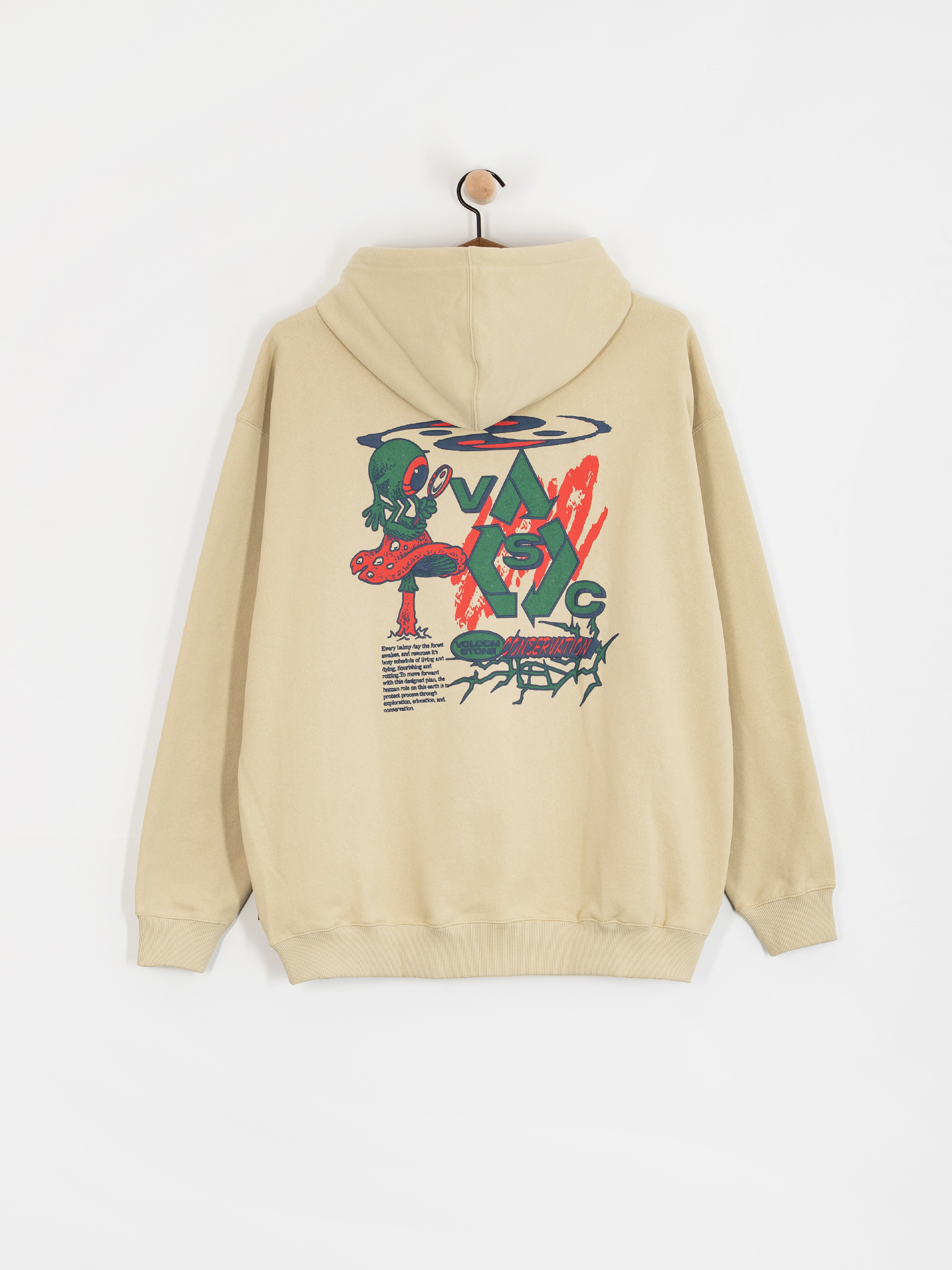 Суитшърт с качулка Volcom Vsc Tripper HD (light beige)