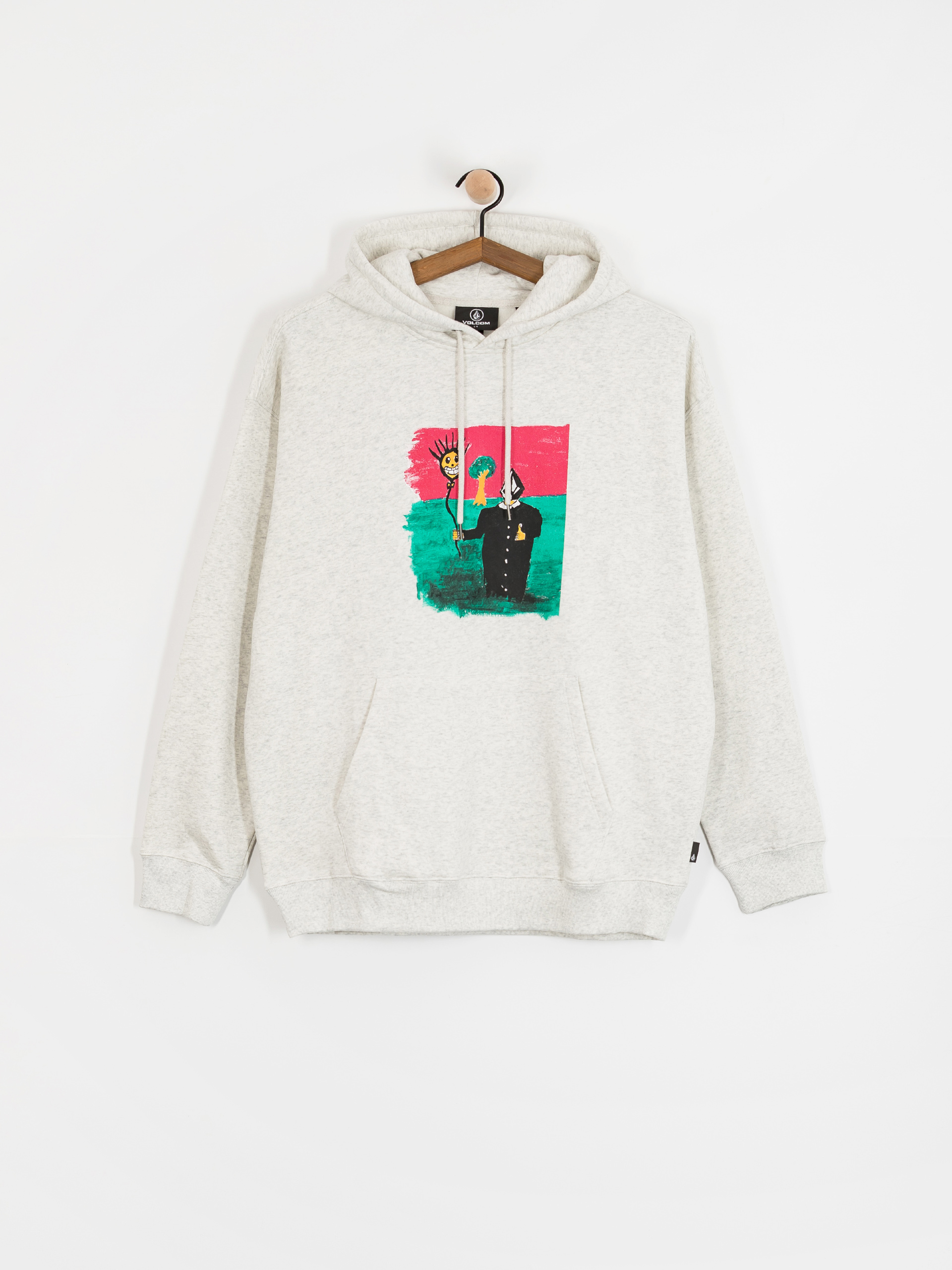 Суитшърт с качулка Volcom Issam HD (bone heather)