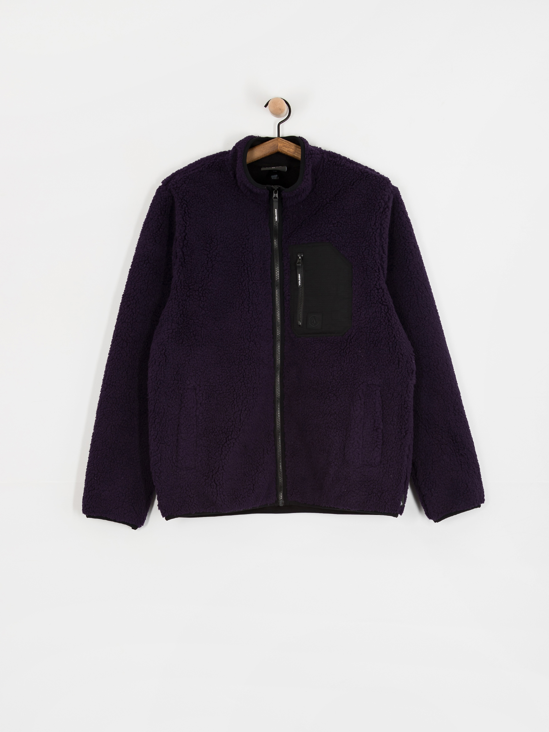 Мъжки Поларени суитшърт Volcom Muzzer Fuzzar (dark purple)