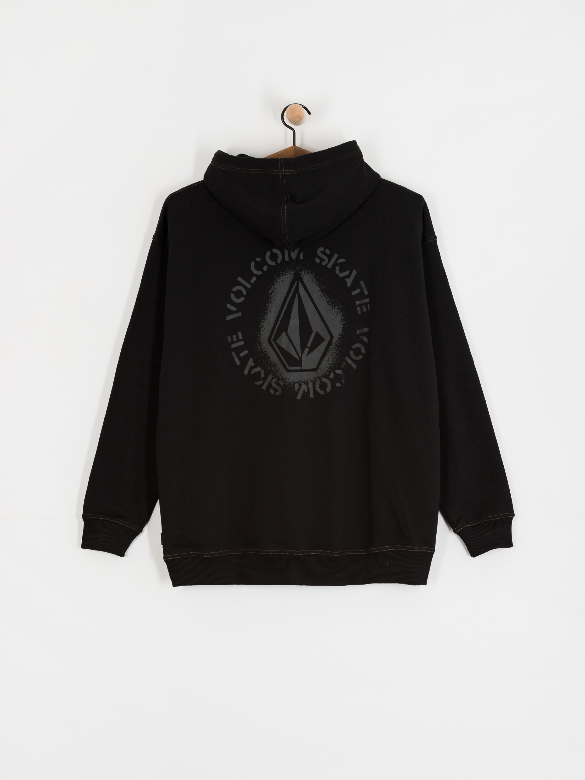 Суитшърт с качулка Volcom Skidder HD (black)