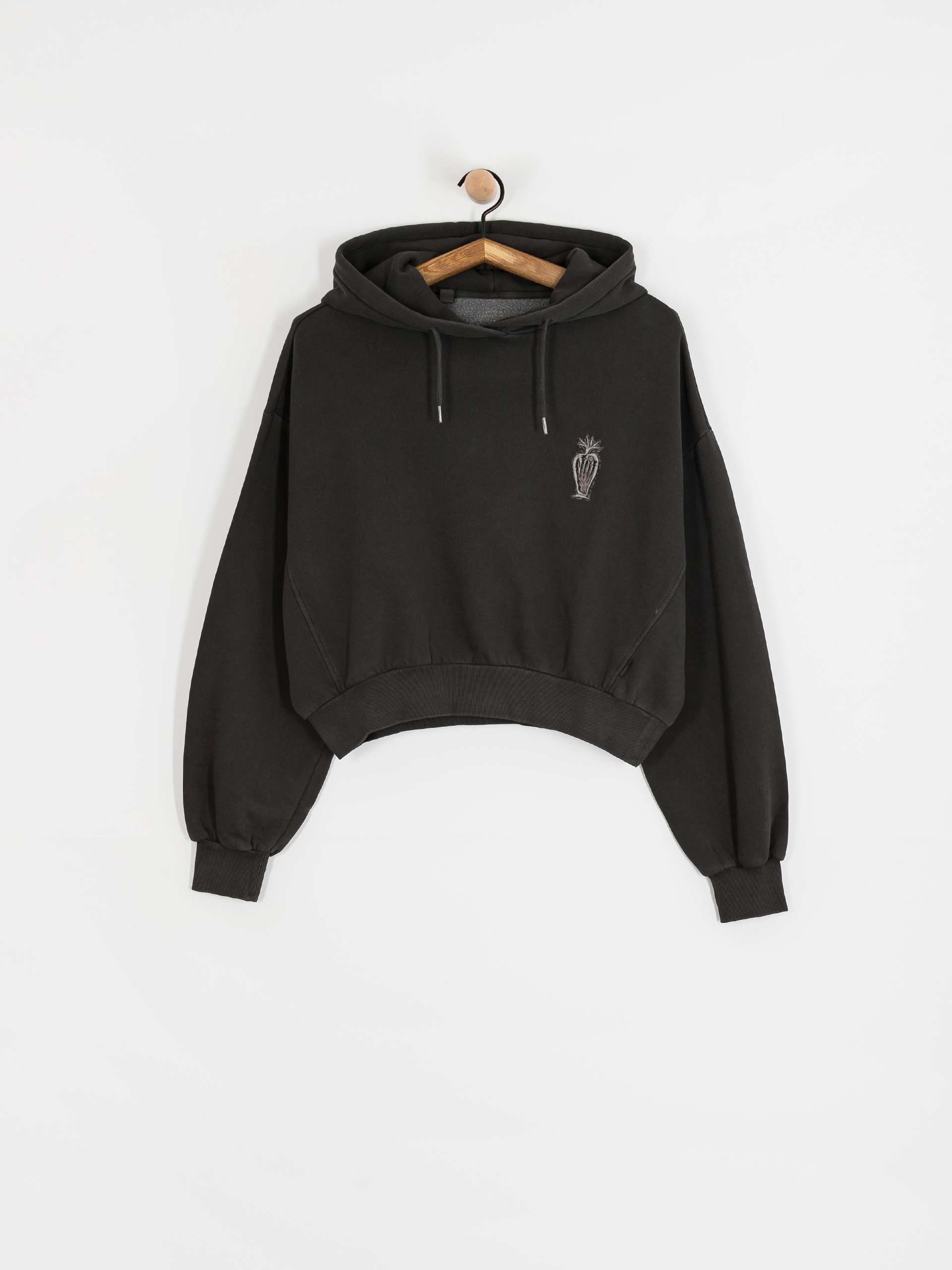 Суитшърт с качулка Volcom Fa Vaderetro HD Wmn (vintage black)