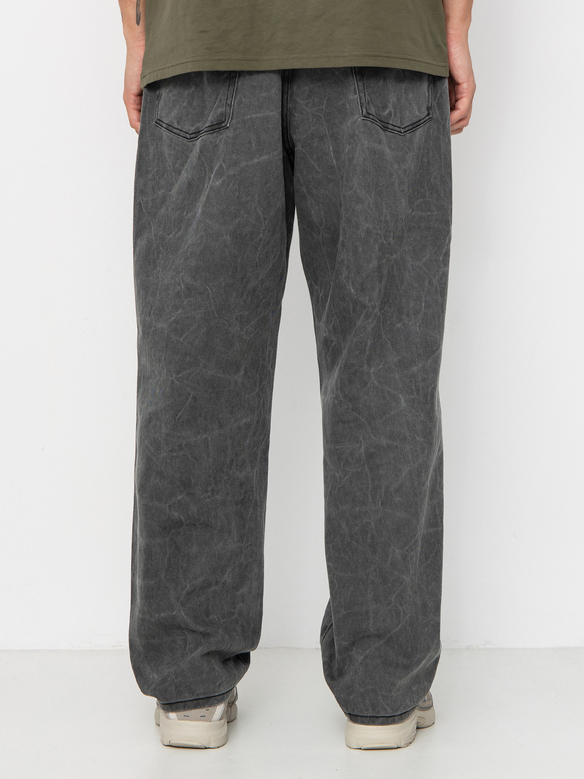 Панталони OBEY Classic Wrinkle Baggy Denim (black wrinkle wash)