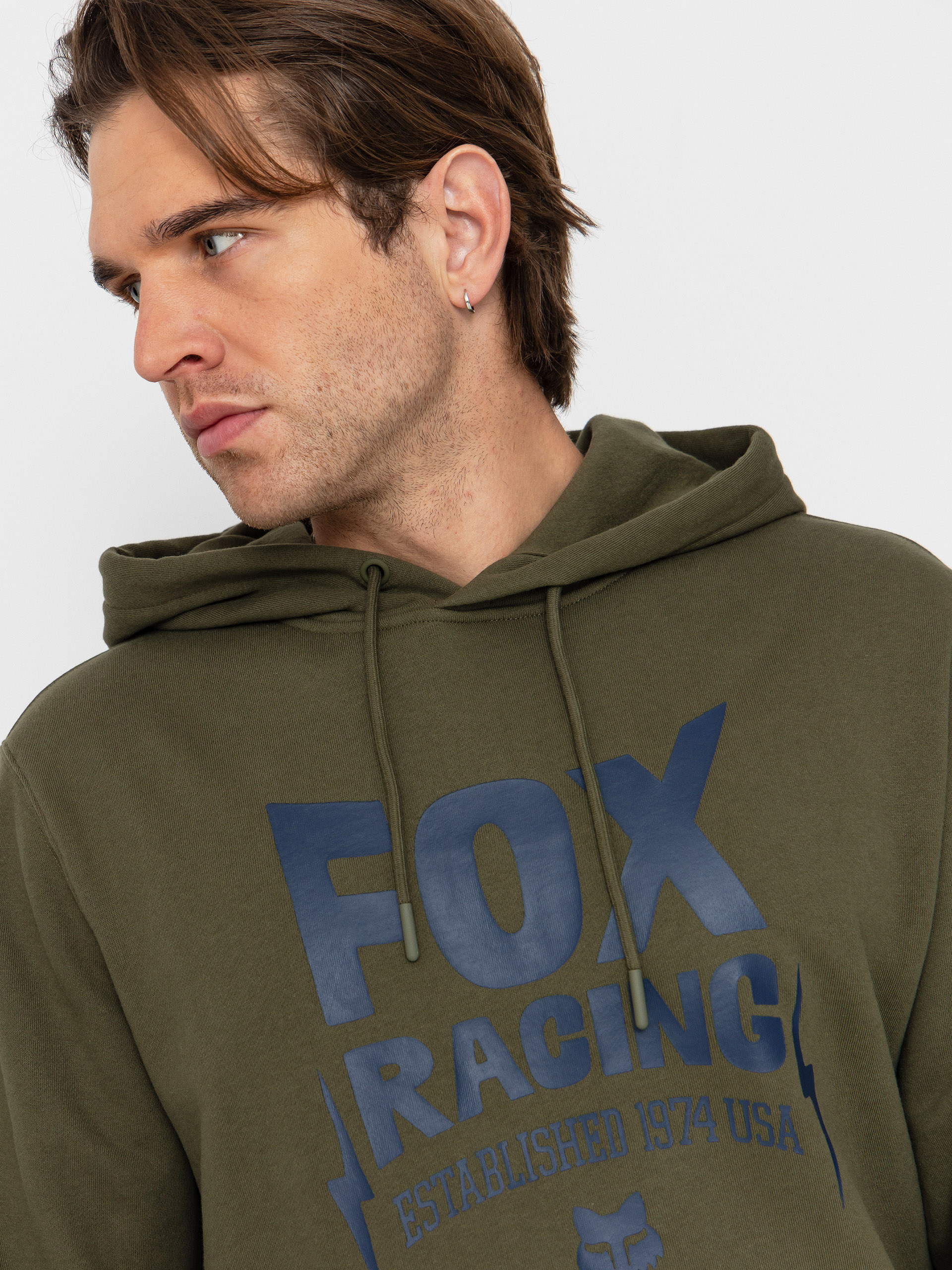 Суитшърт с качулка Fox Bolt HD (olive green)