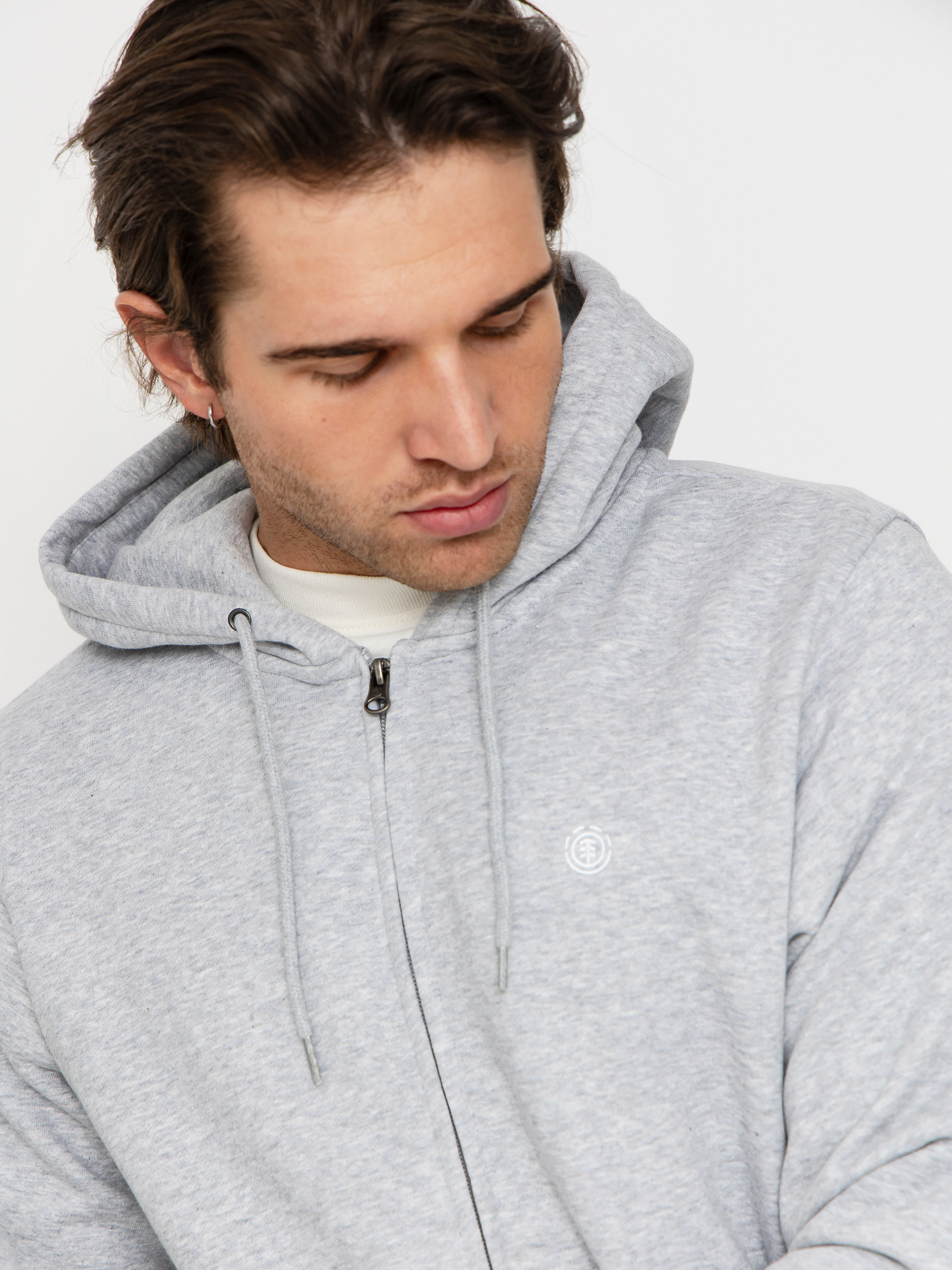 Суитшърт с качулка Element Icon Embroidery ZHD (mid grey heather)