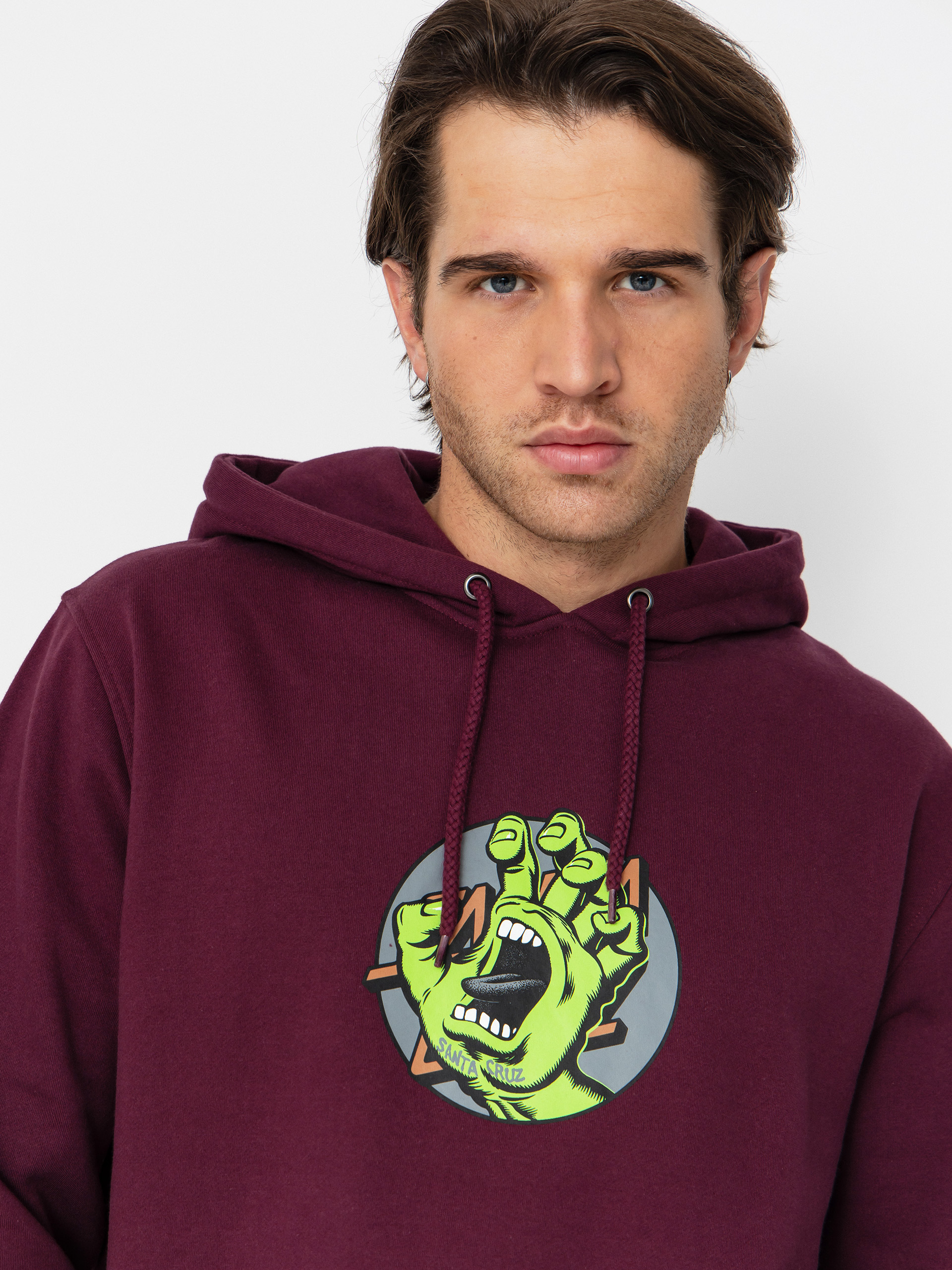 Суитшърт Santa Cruz Hand Dot Front (dark cherry)