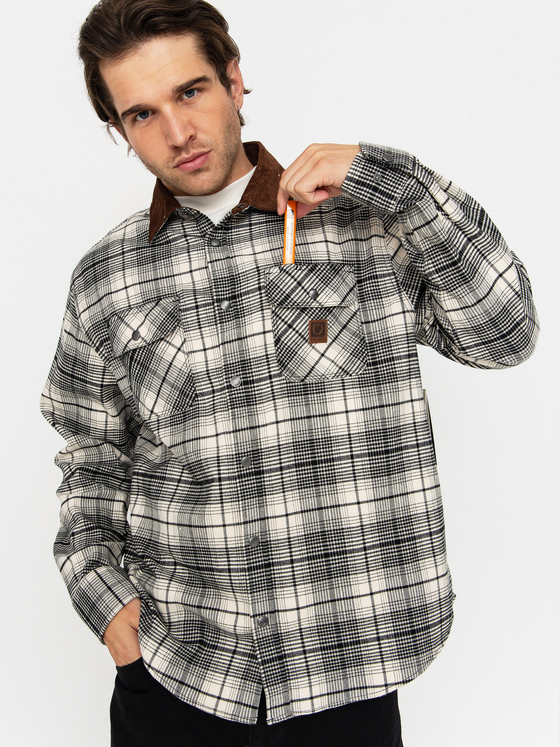Риза Brixton Builders Bowery Perf Flannel