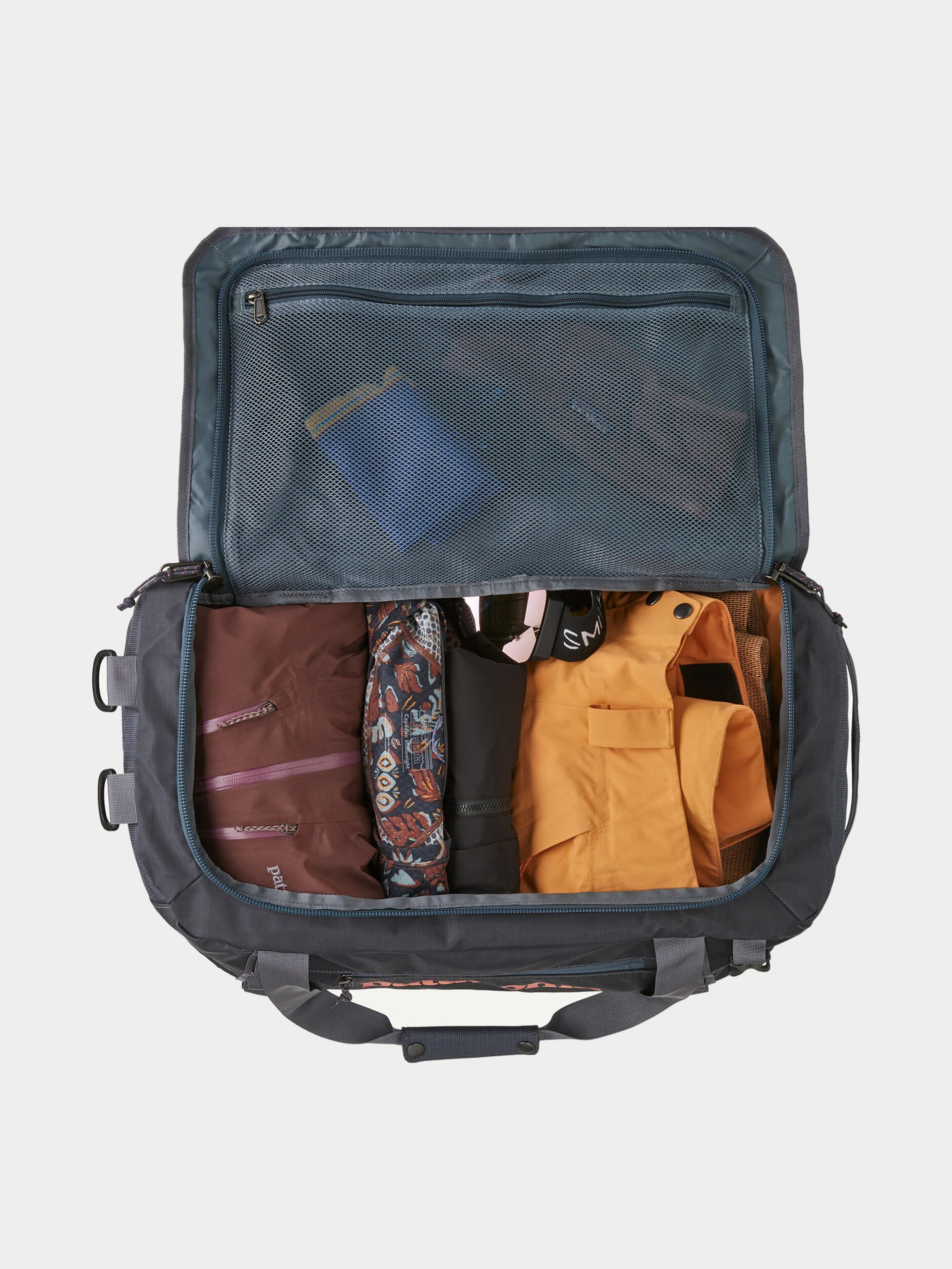 Чанта Patagonia Black Hole Duffel 40L (smolder blue w/amanita red)