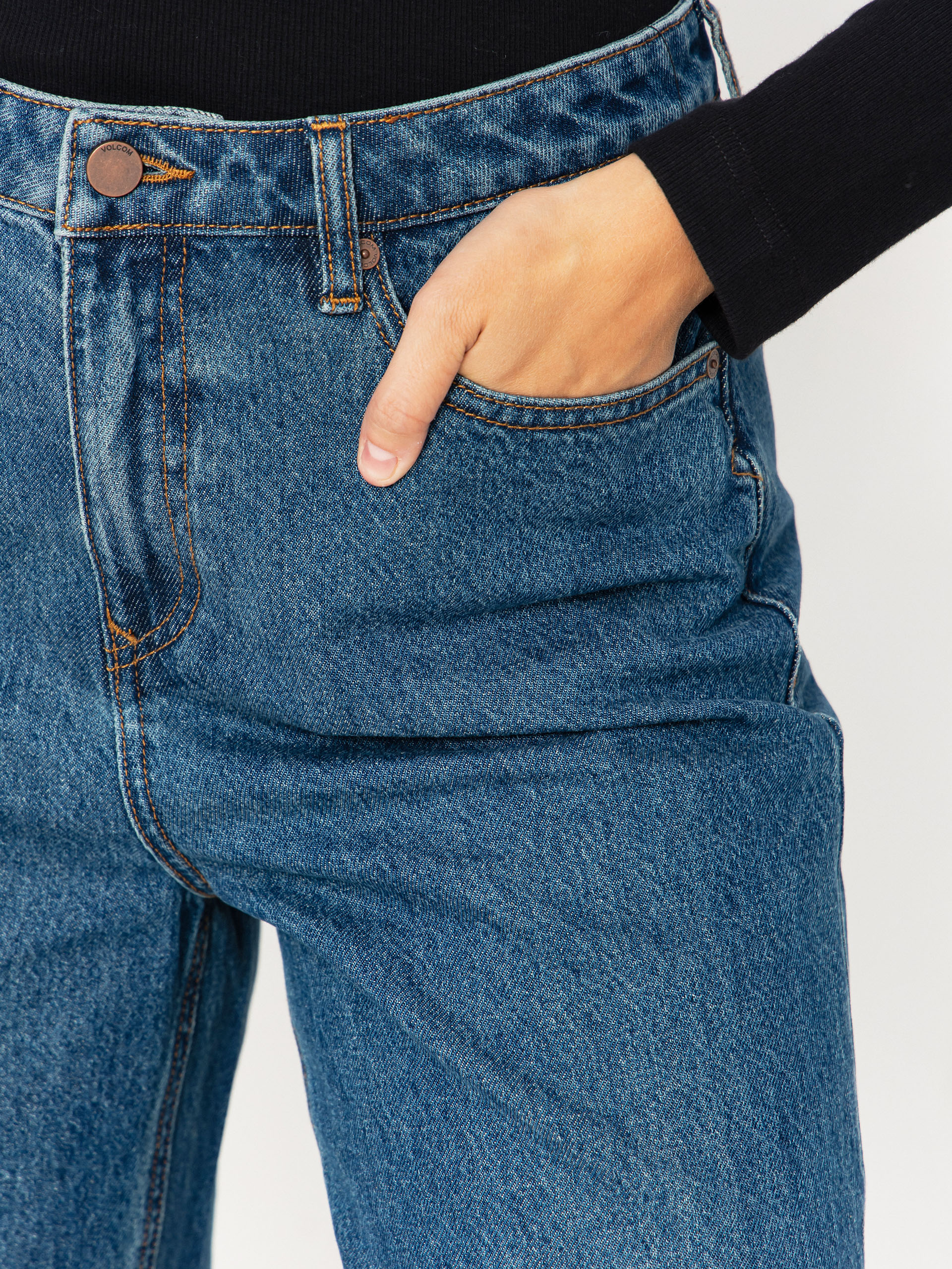 Панталони Volcom Stoned Bf Hirise Wmn (indigo ridge wash)