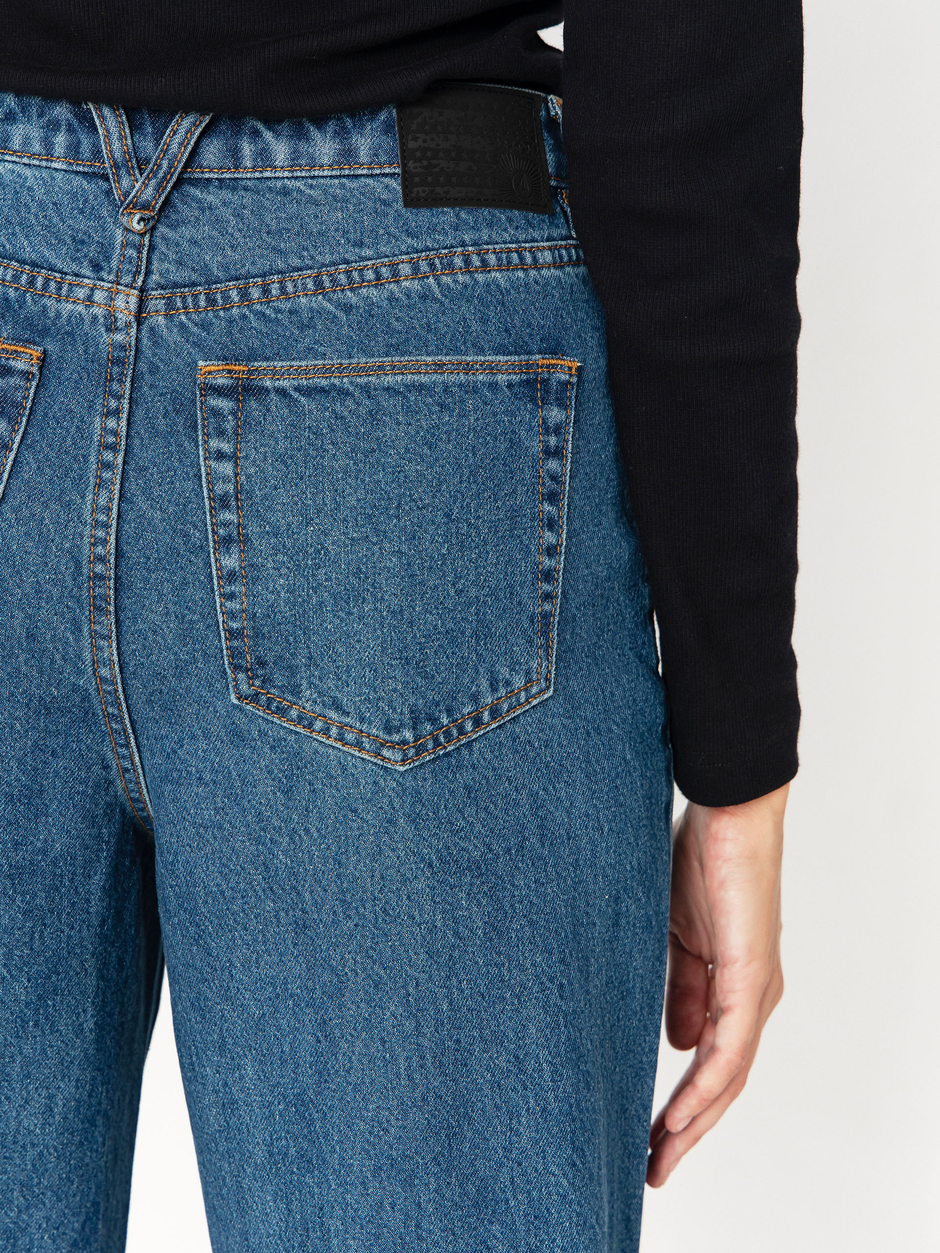 Панталони Volcom Stoned Bf Hirise Wmn (indigo ridge wash)