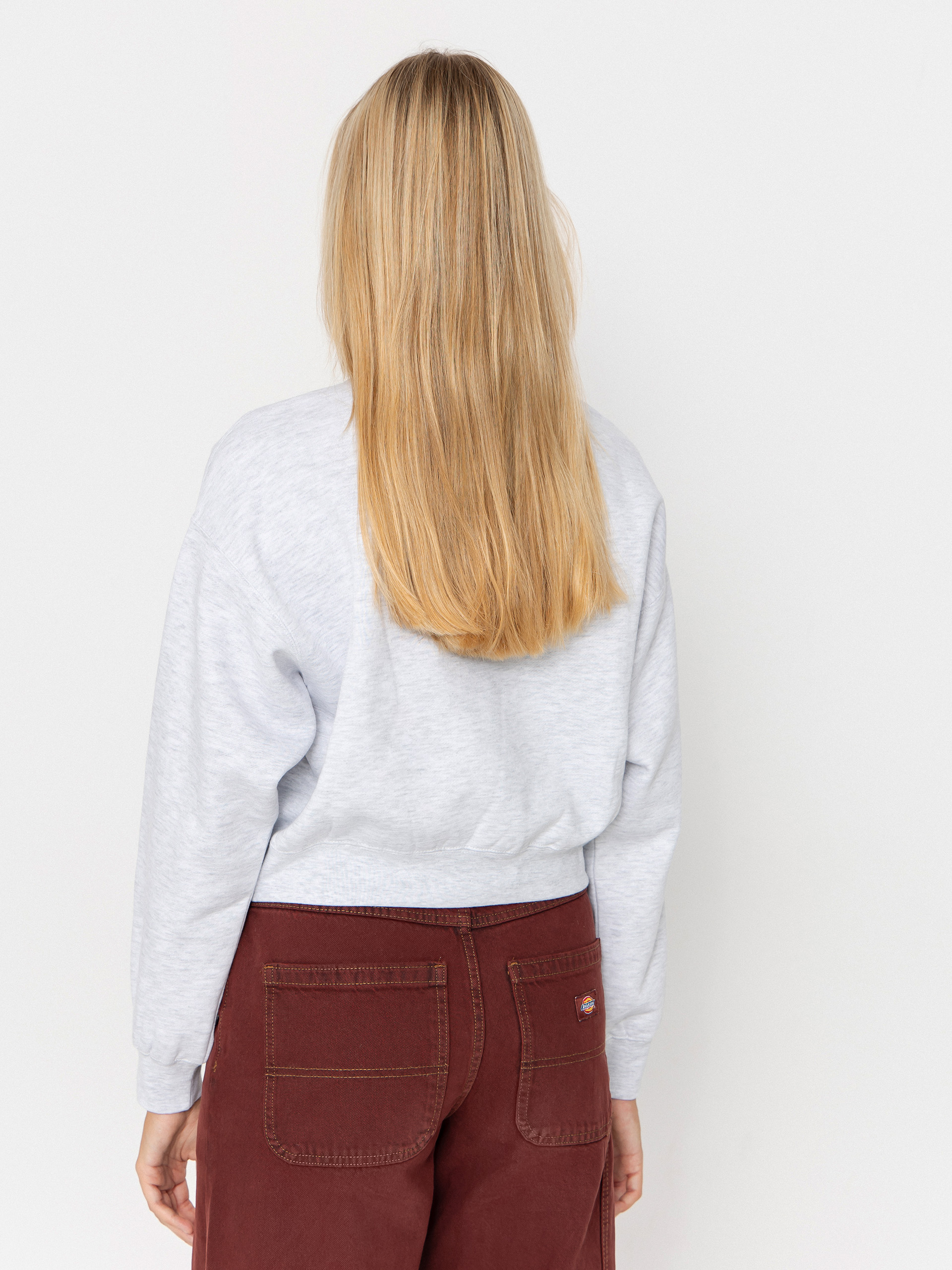 Суитшърт OBEY Blocks Cropped Crew Wmn (ash grey)