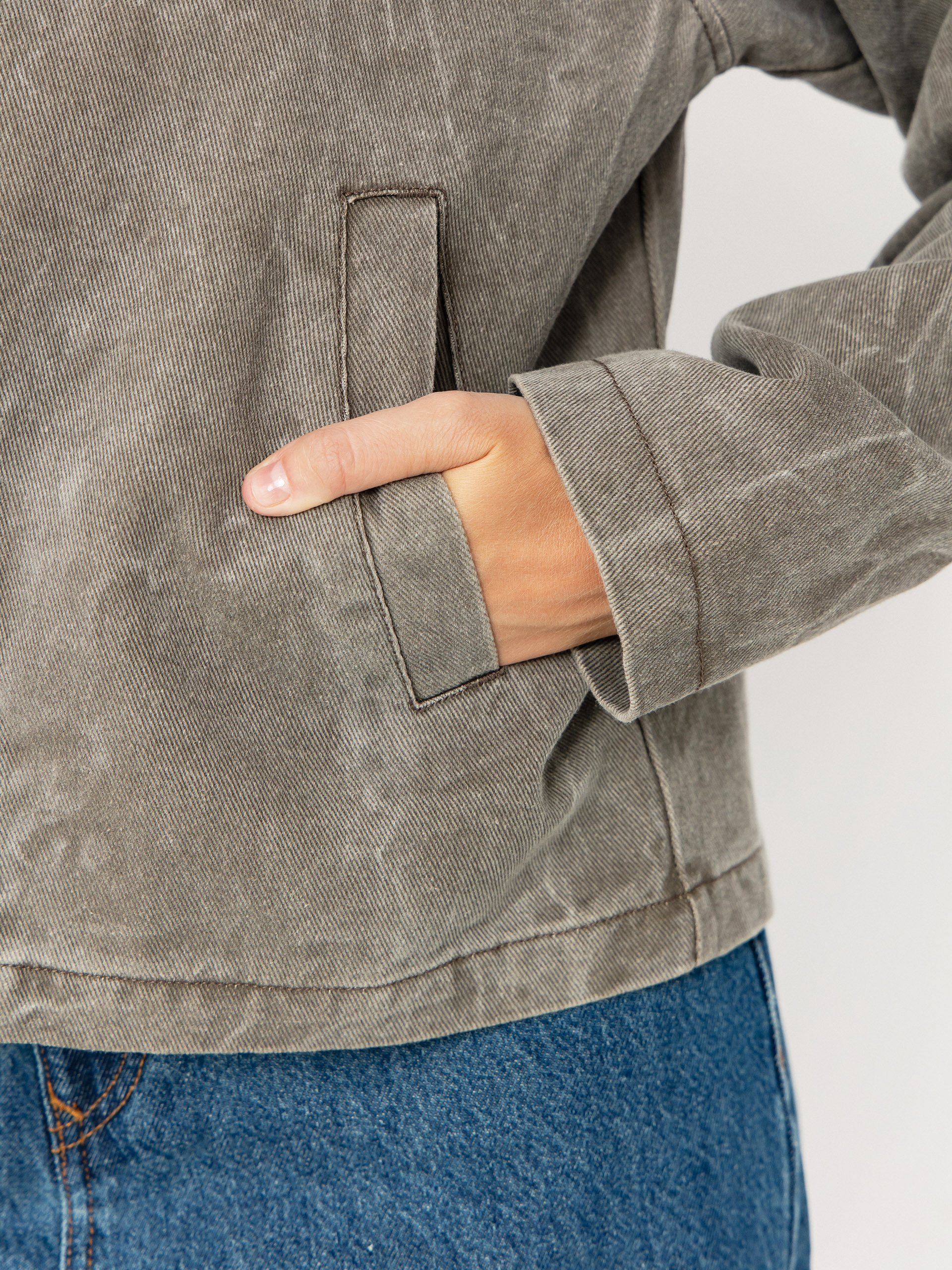 Яке OBEY Donovan Zip Wmn (major brown wrinkle wash)