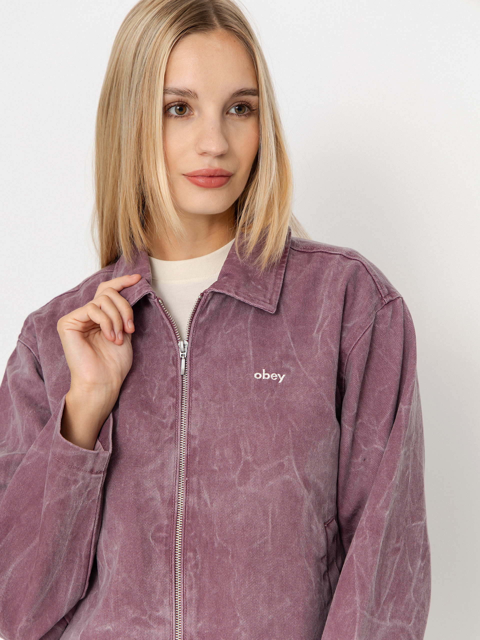 Яке OBEY Donovan Zip Wmn (tulip wrinkle wash)