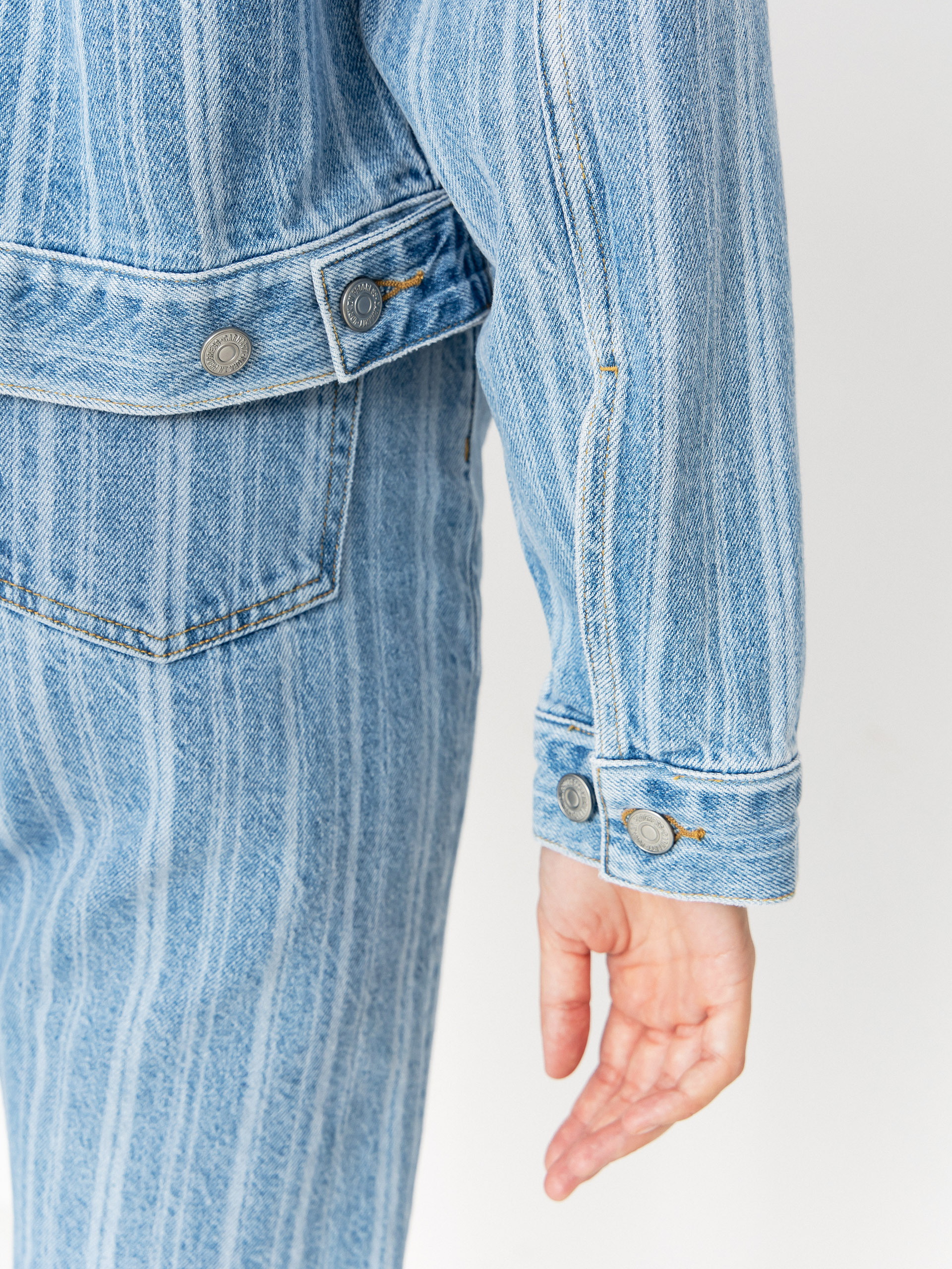 Панталони Carhartt WIP Rylan Wmn (rylan stripe/blue/stone bleached)