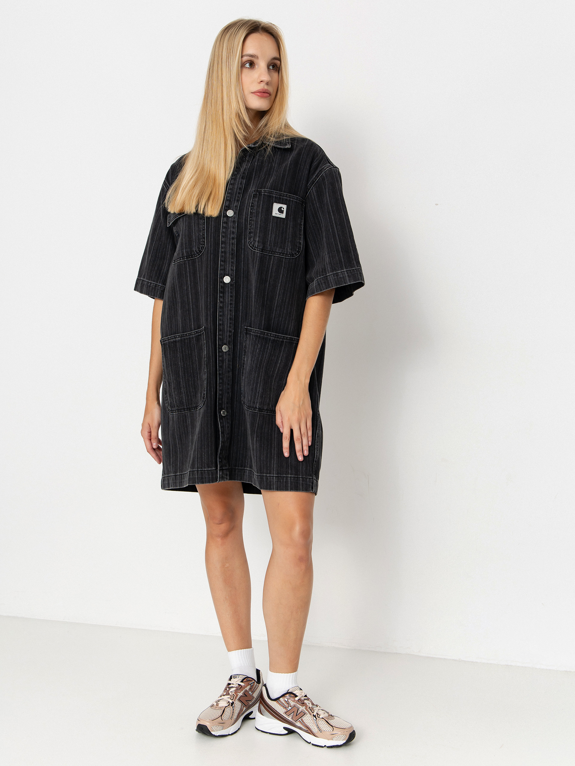 Рокля Carhartt WIP Rylan Dress Wmn (rylan stripe/black/stone washed)