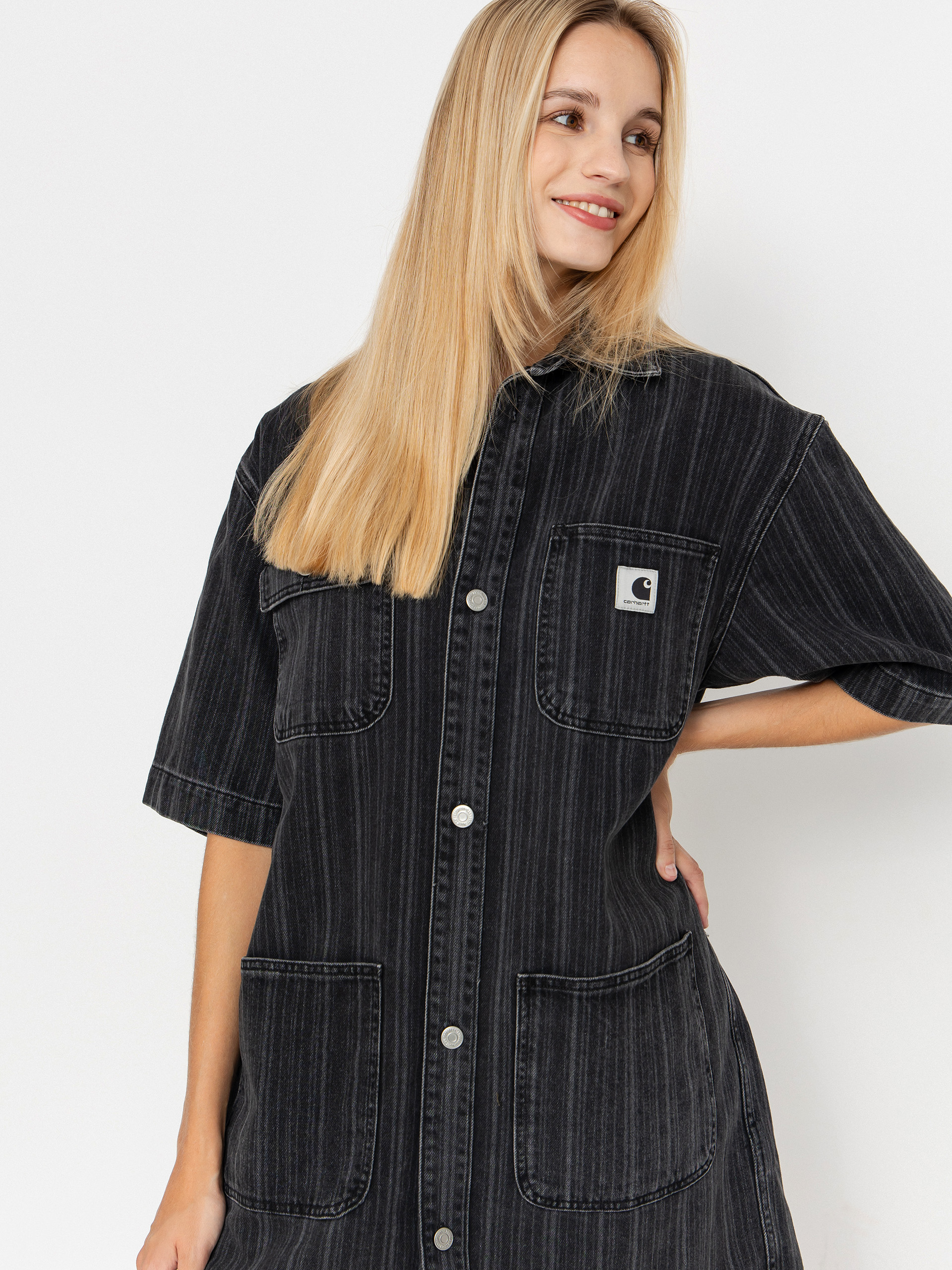 Рокля Carhartt WIP Rylan Dress Wmn (rylan stripe/black/stone washed)