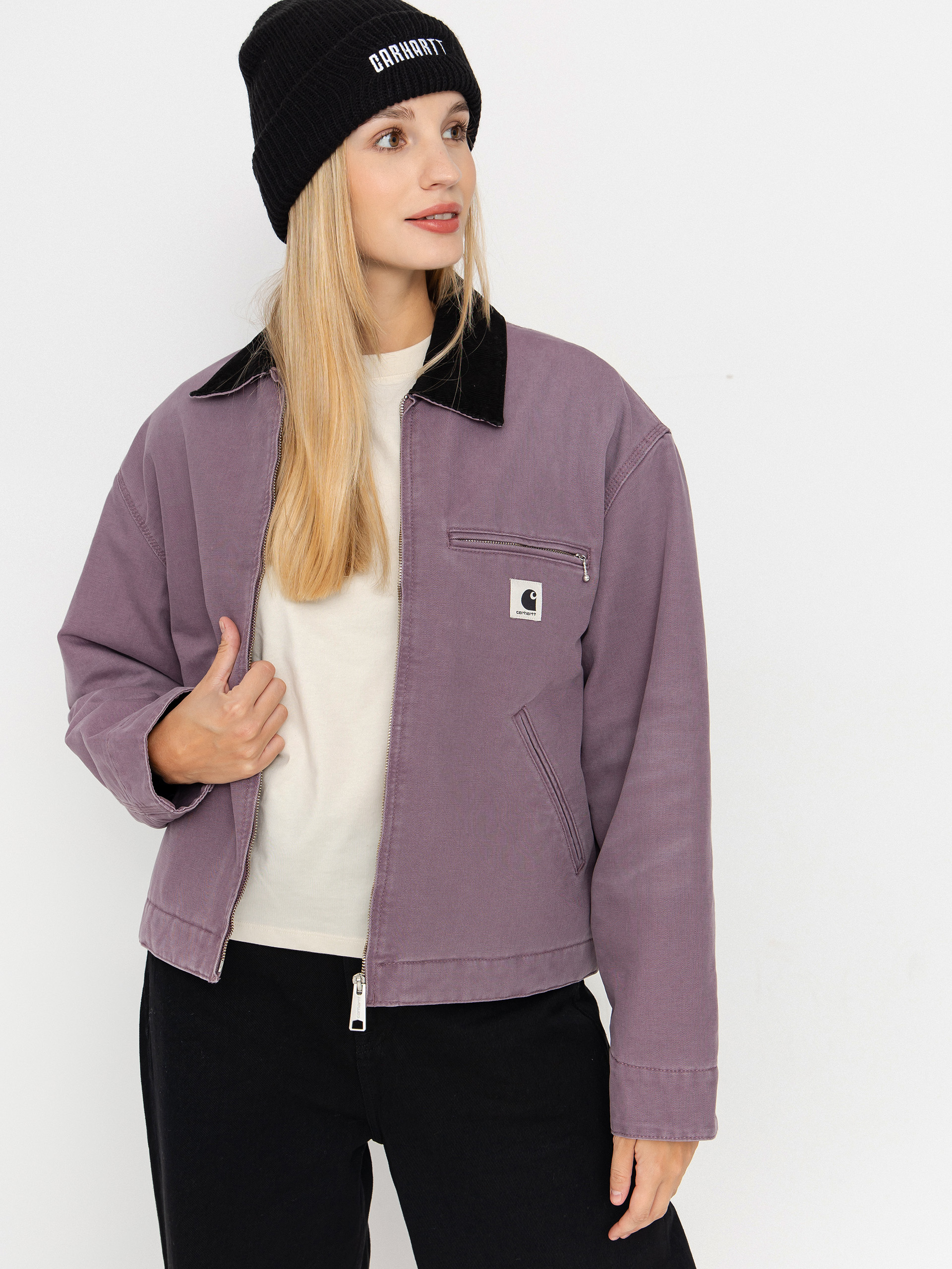 Яке Carhartt WIP OG Detroit Wmn (phlox/black/stone canvas)