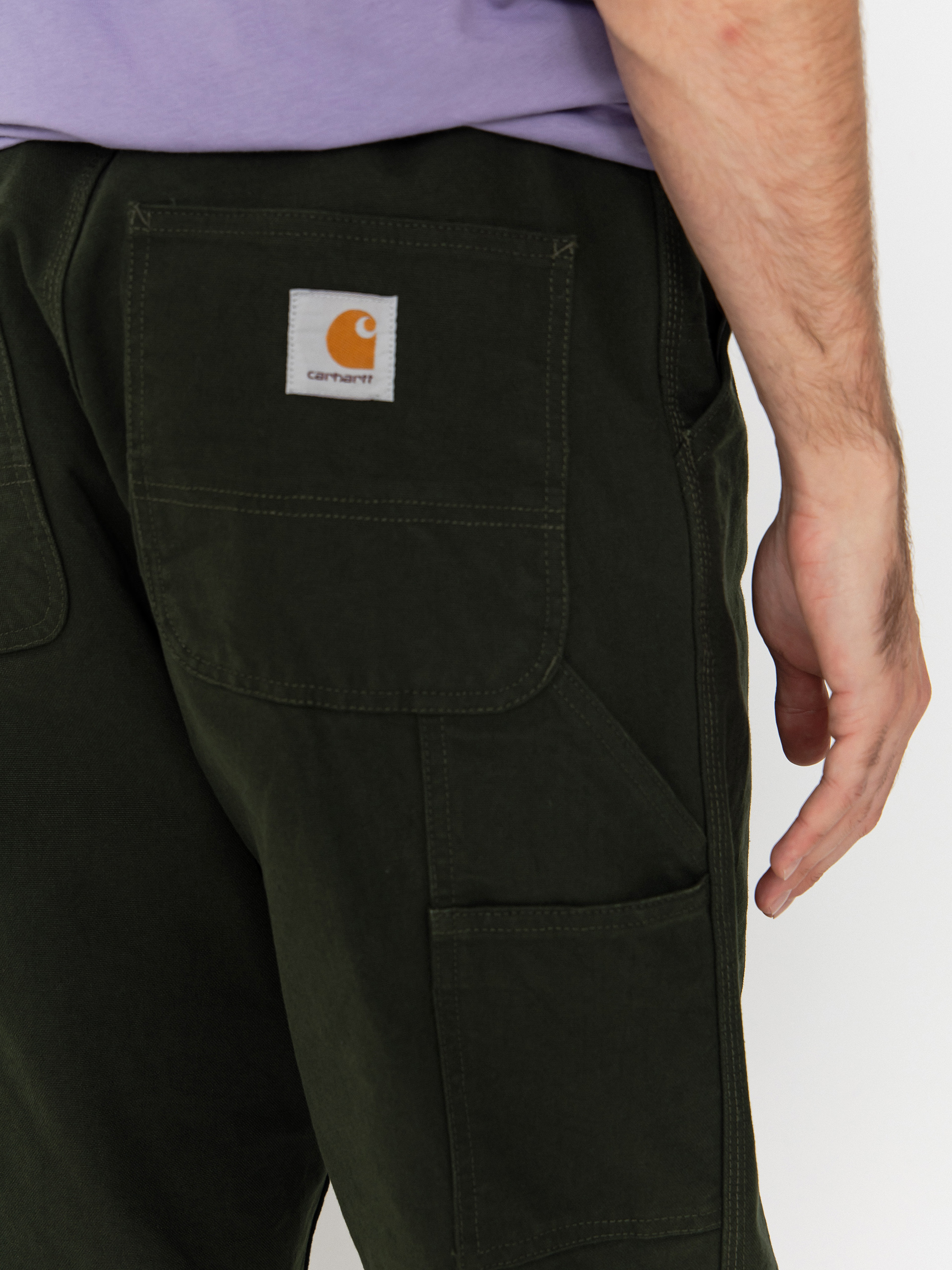Панталони Carhartt WIP Single Knee (olive/rinsed)