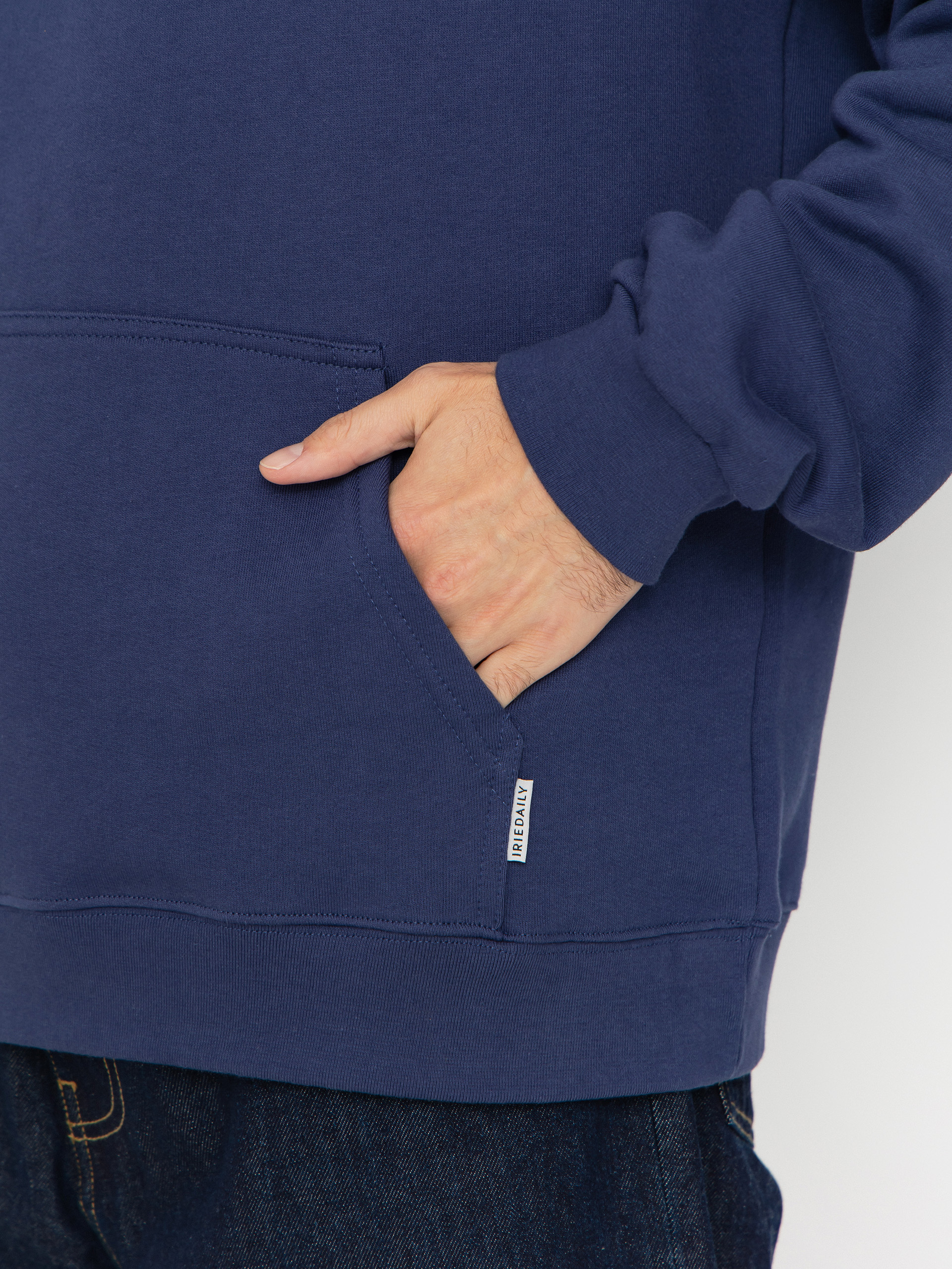Суитшърт с качулка Iriedaily Mini Flag 2 HD (crown blue)